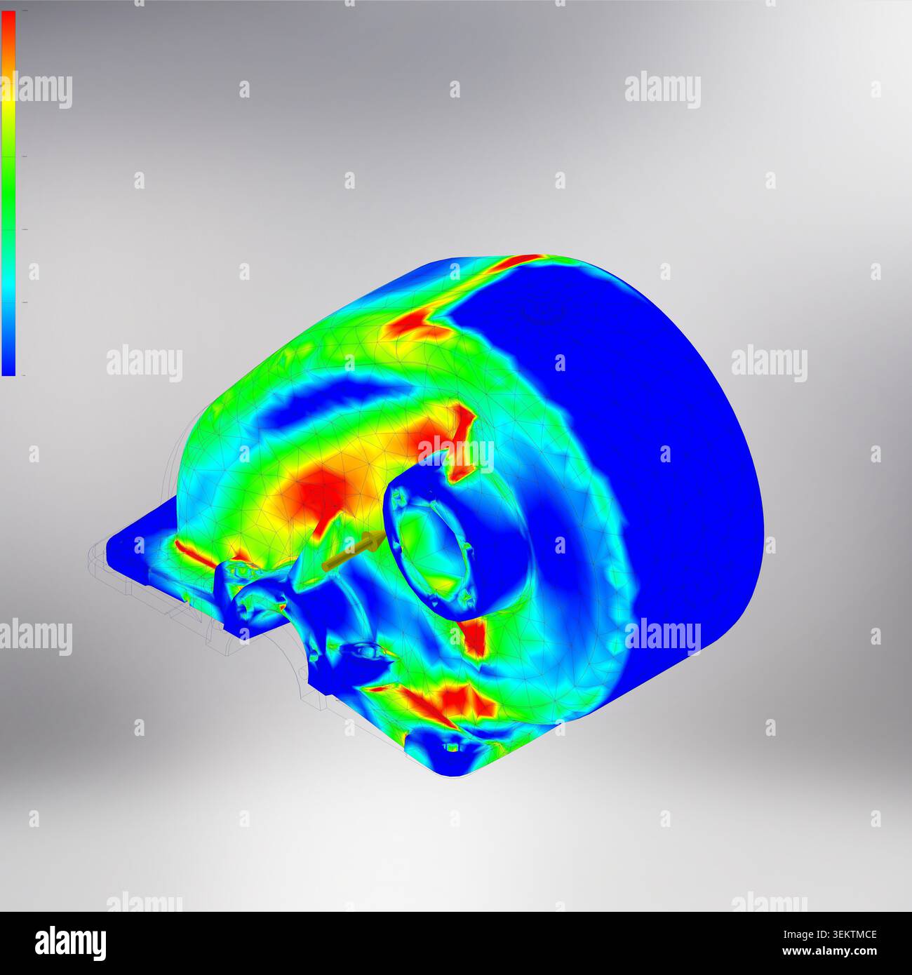 finite element analysis simulation showing a multicolored rainbow ...