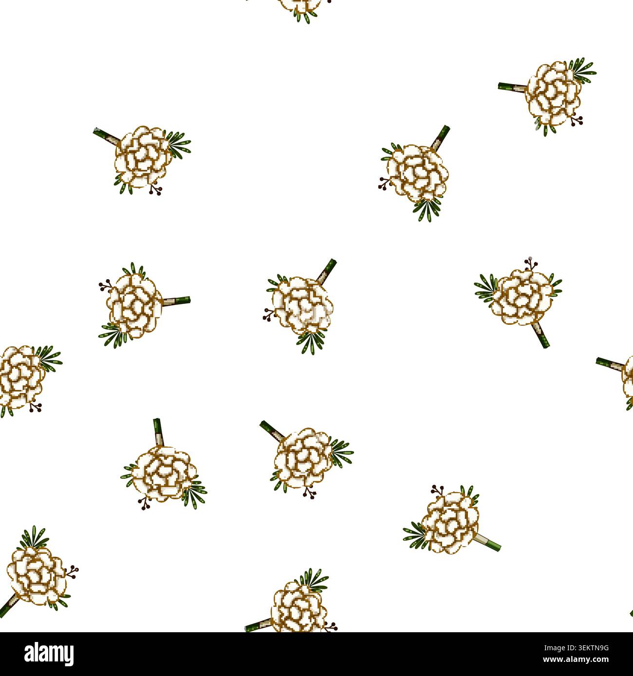 pattern tradition boutonniere cartoon vector Stock Vector
