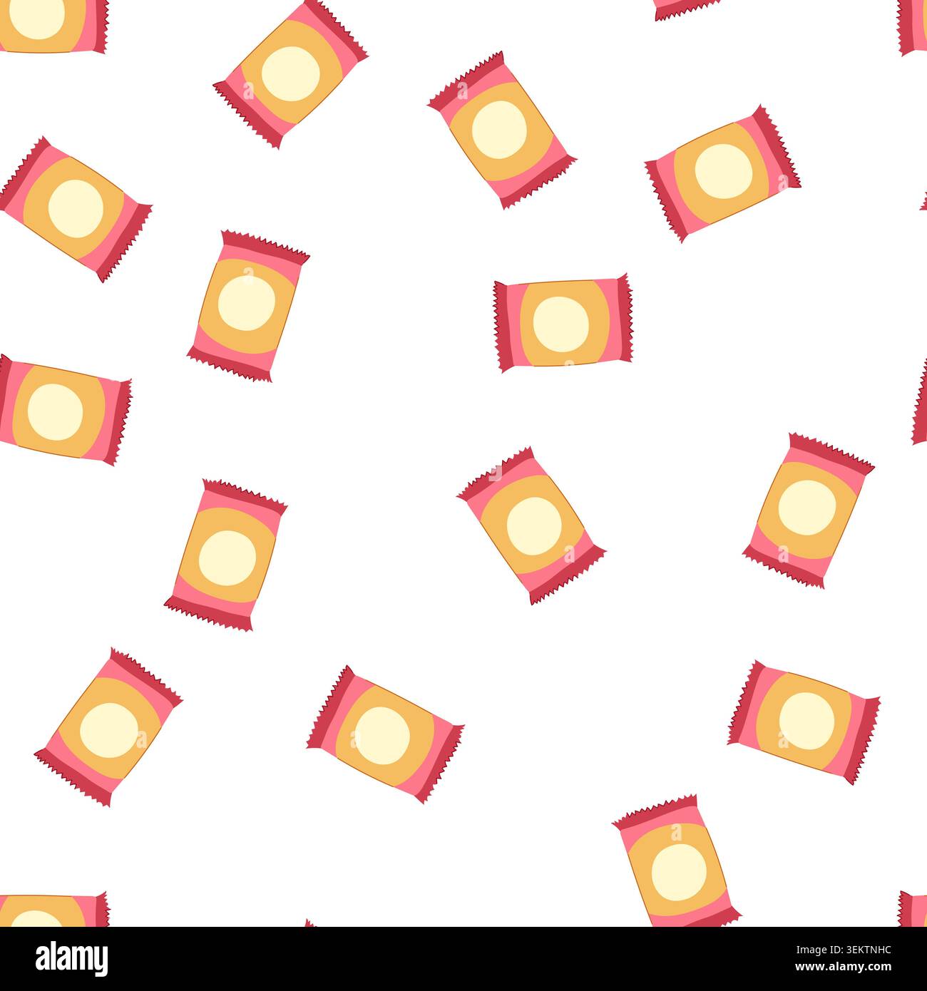 pattern candy snack pack cartoon vector Stock Vector