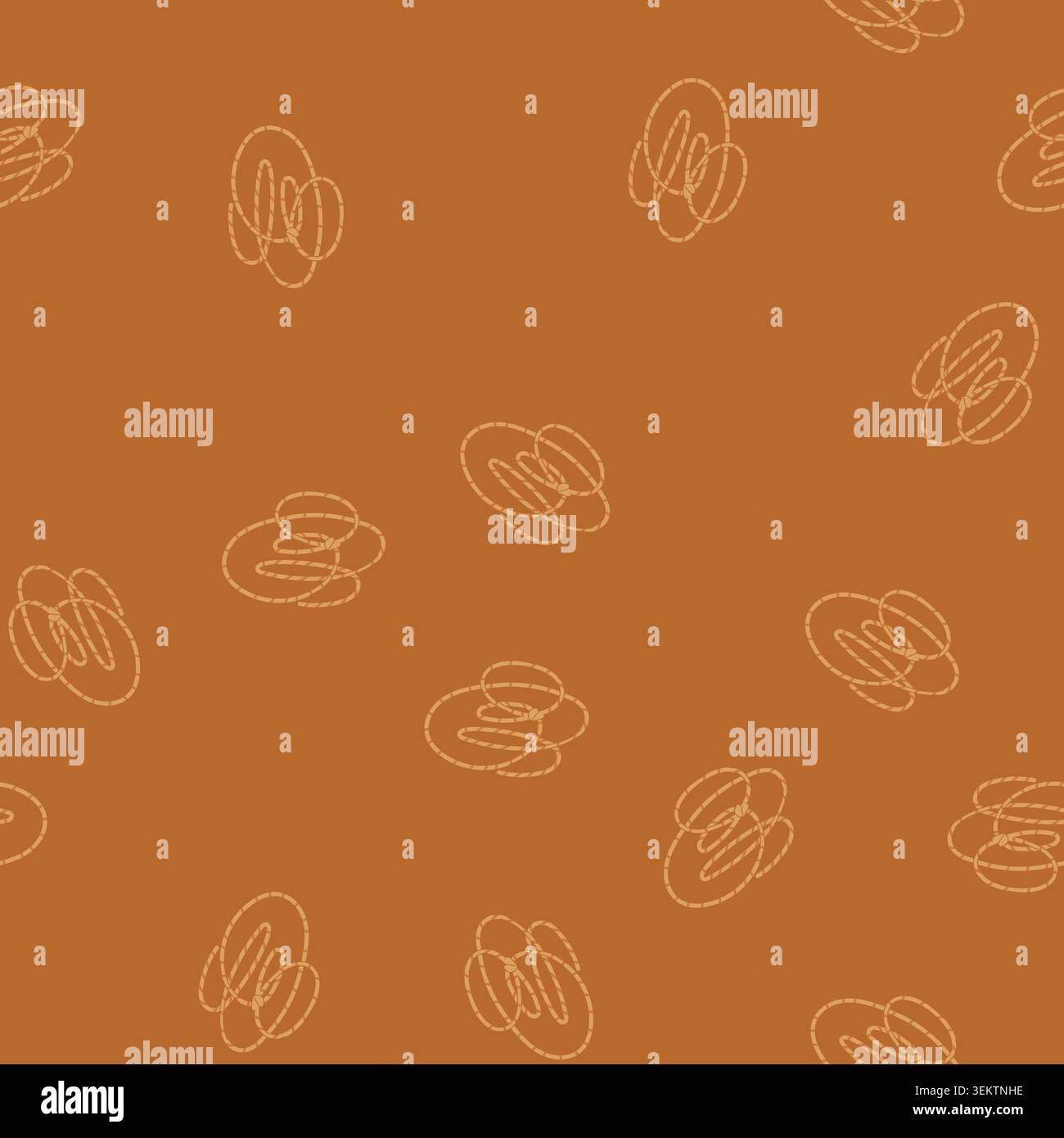seamless pattern rope lasso cartoon vector Stock Vector