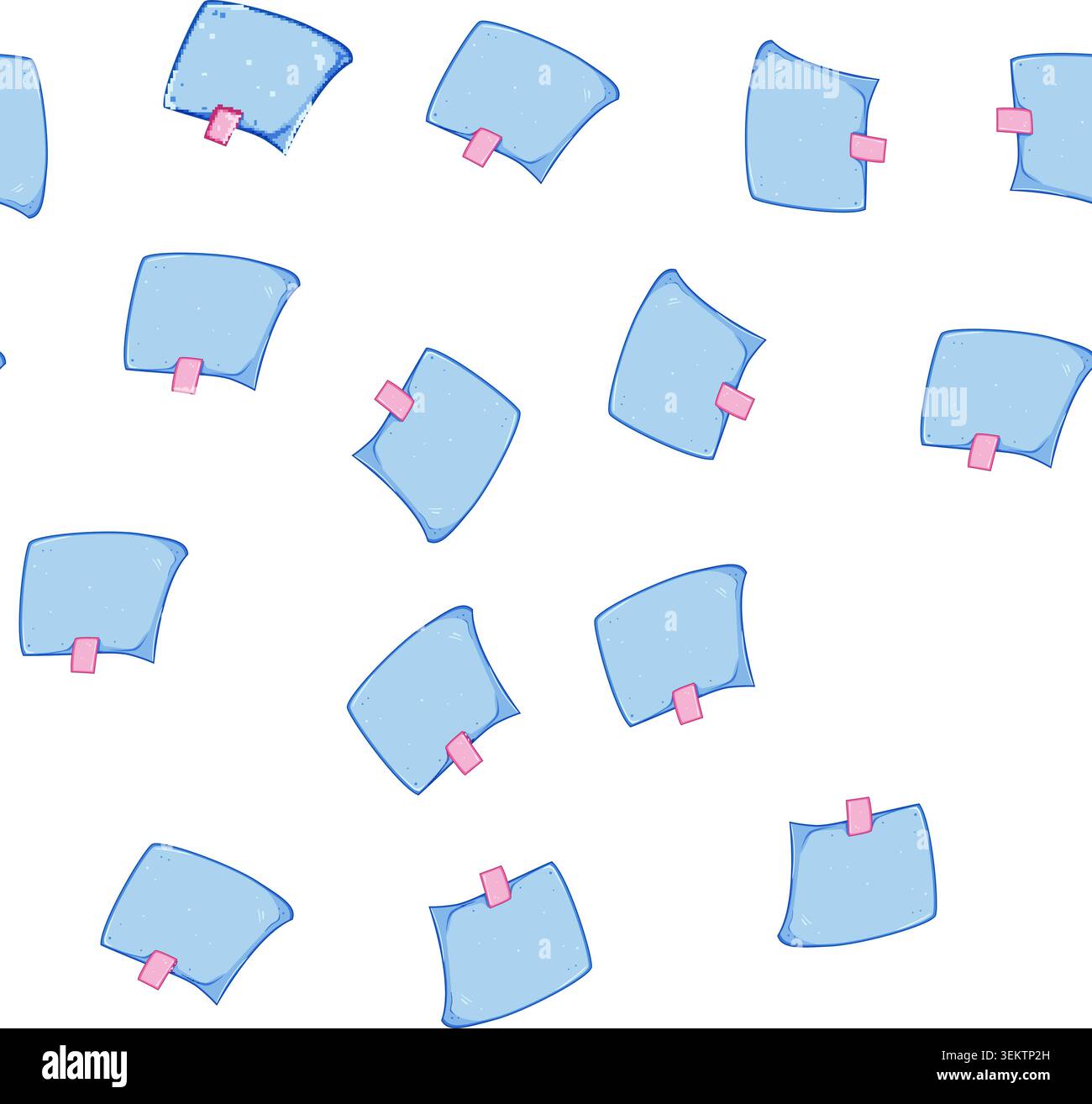 pattern important pinned paper notes cartoon vector Stock Vector