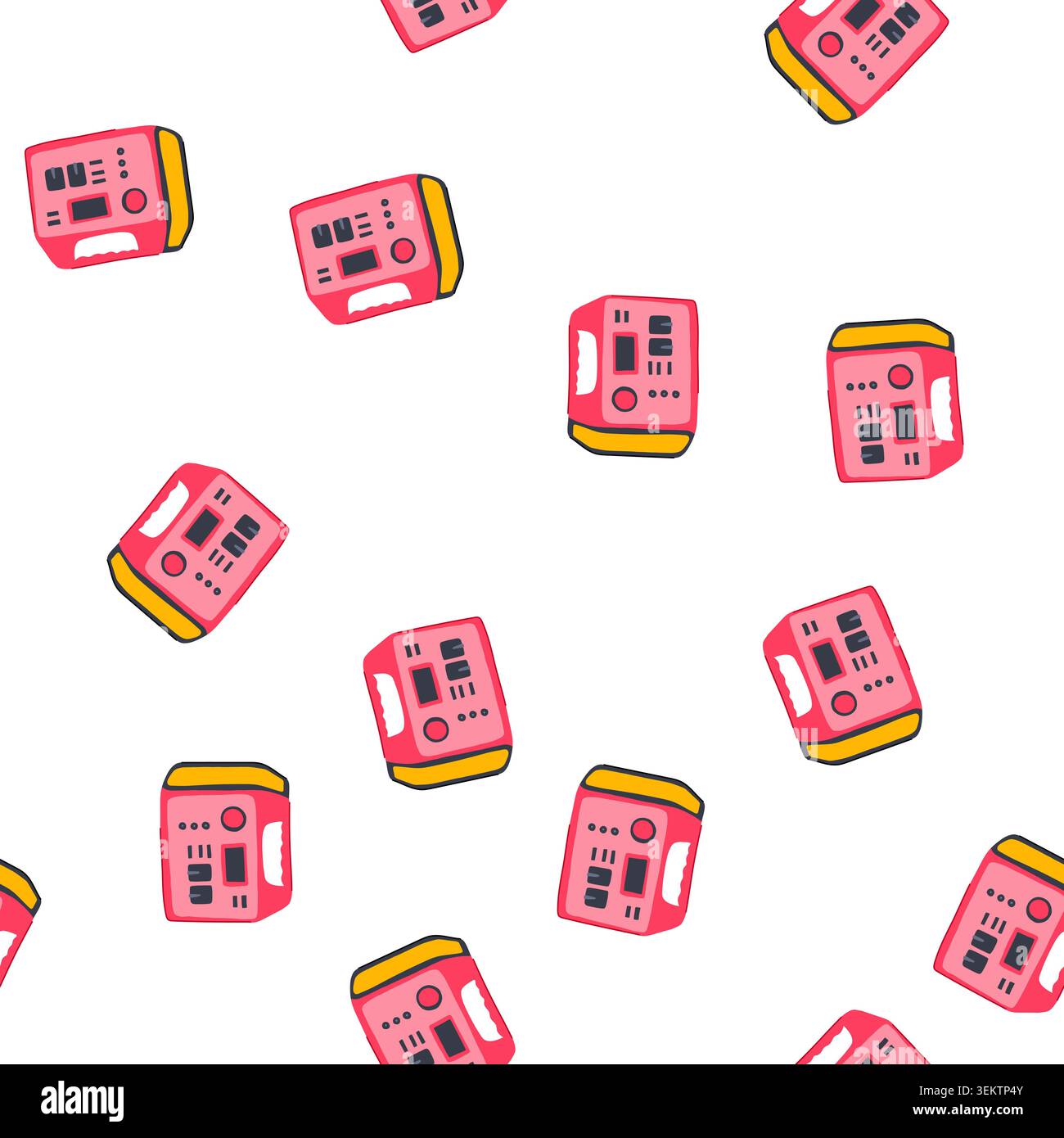 pattern coal electricity generator cartoon vector Stock Vector
