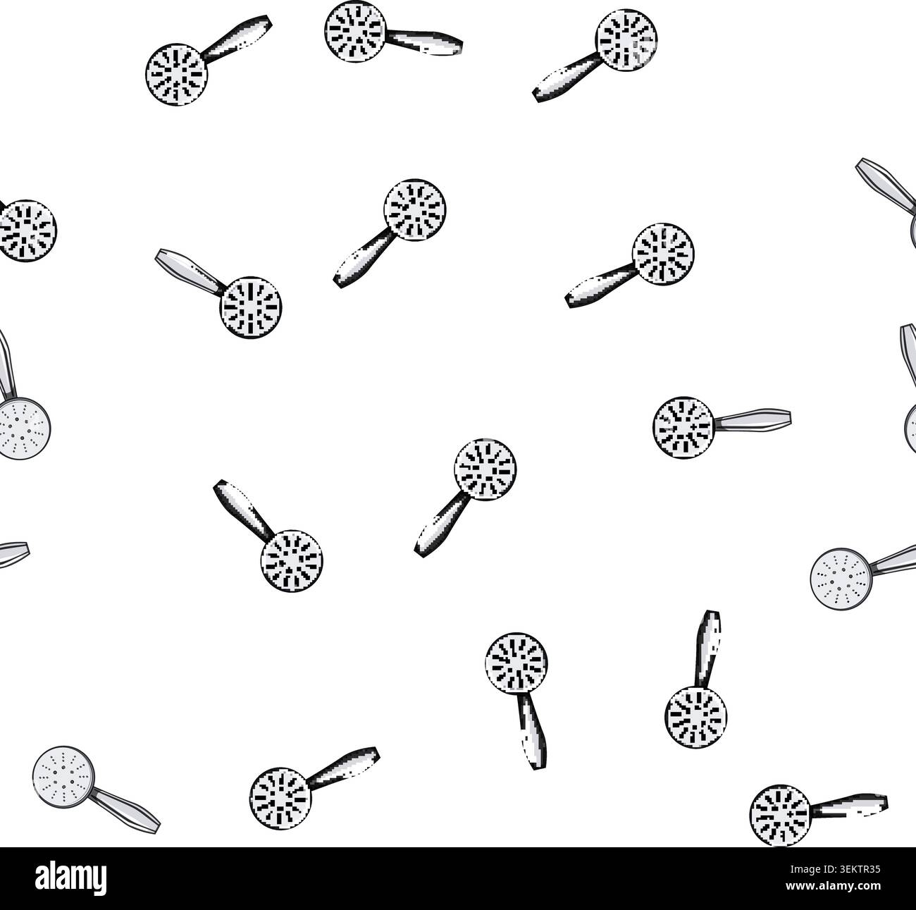 pattern modern shower head cartoon vector Stock Vector