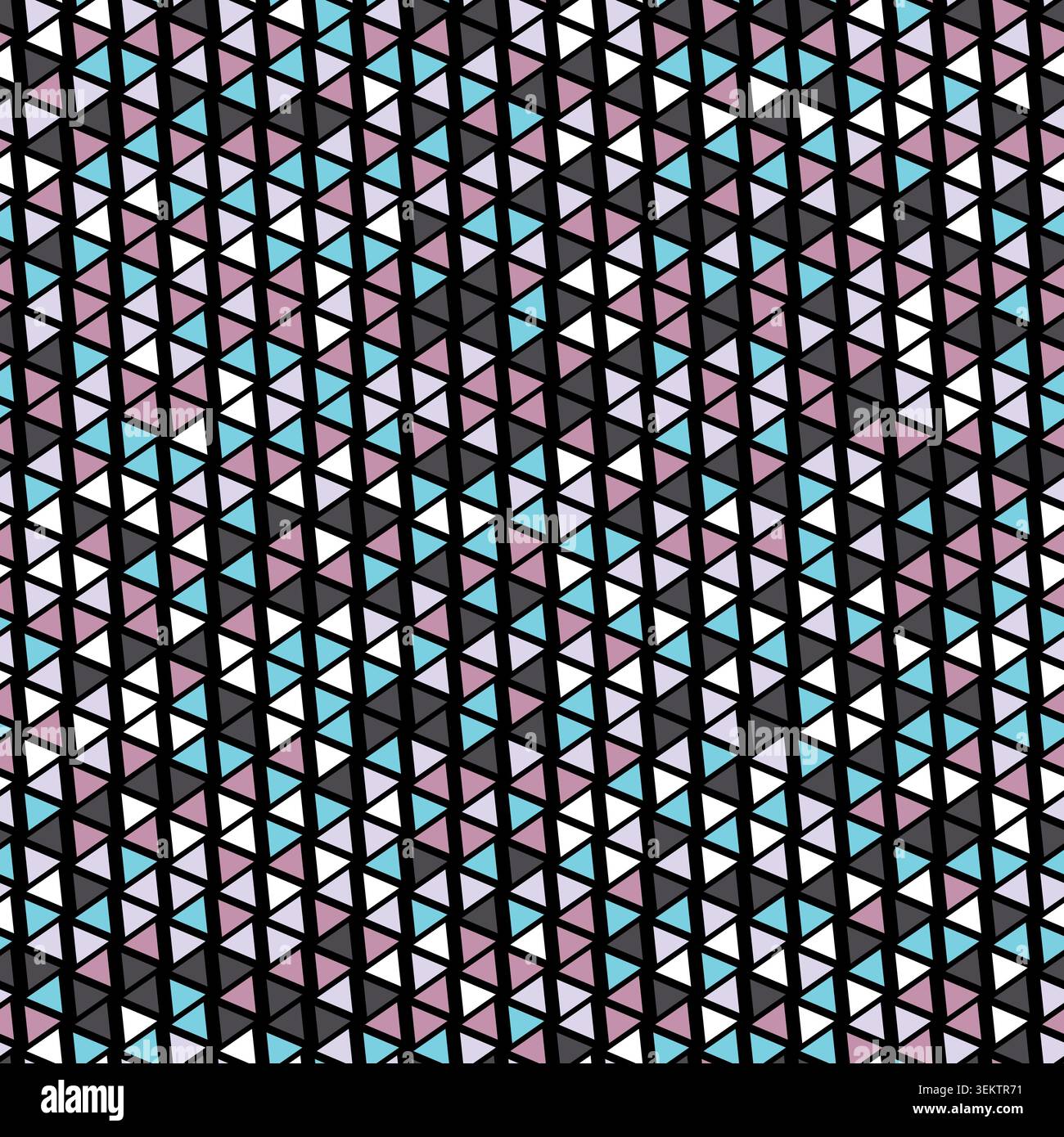 Seamless pattern with triangle decoranive art print. Polygonal rainbow mosaic background. Abstract vector illustration. Triangular graphic Simple Stock Vector