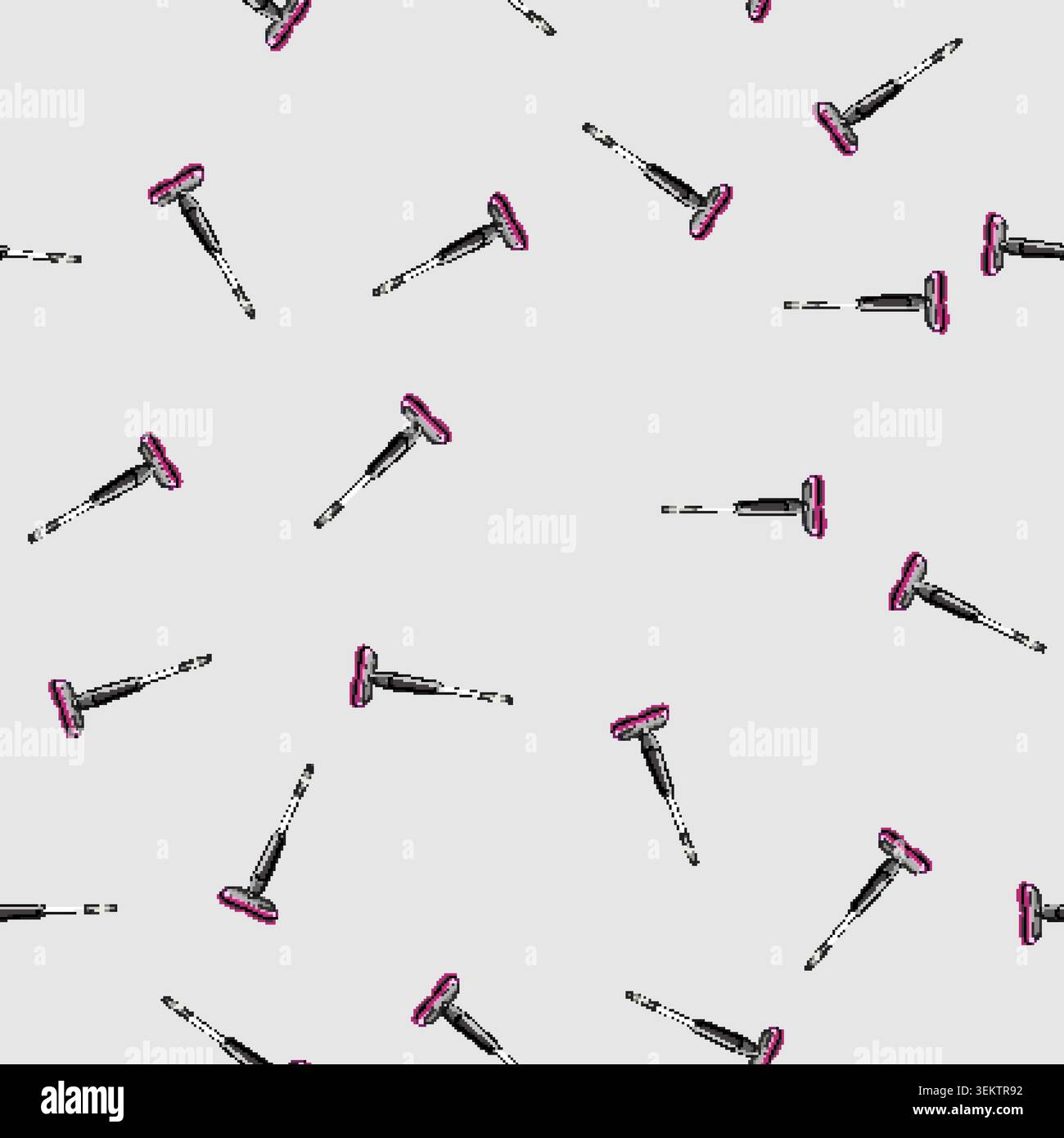 seamless pattern appliance electric mop cartoon vector Stock Vector