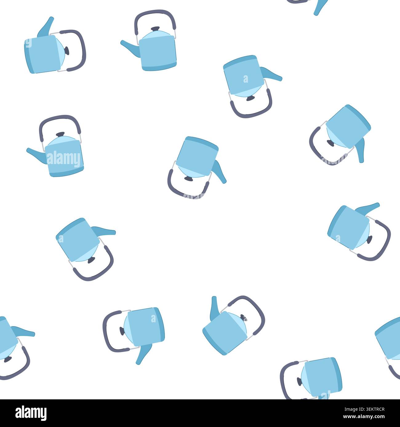 pattern stainless kettle cartoon vector Stock Vector
