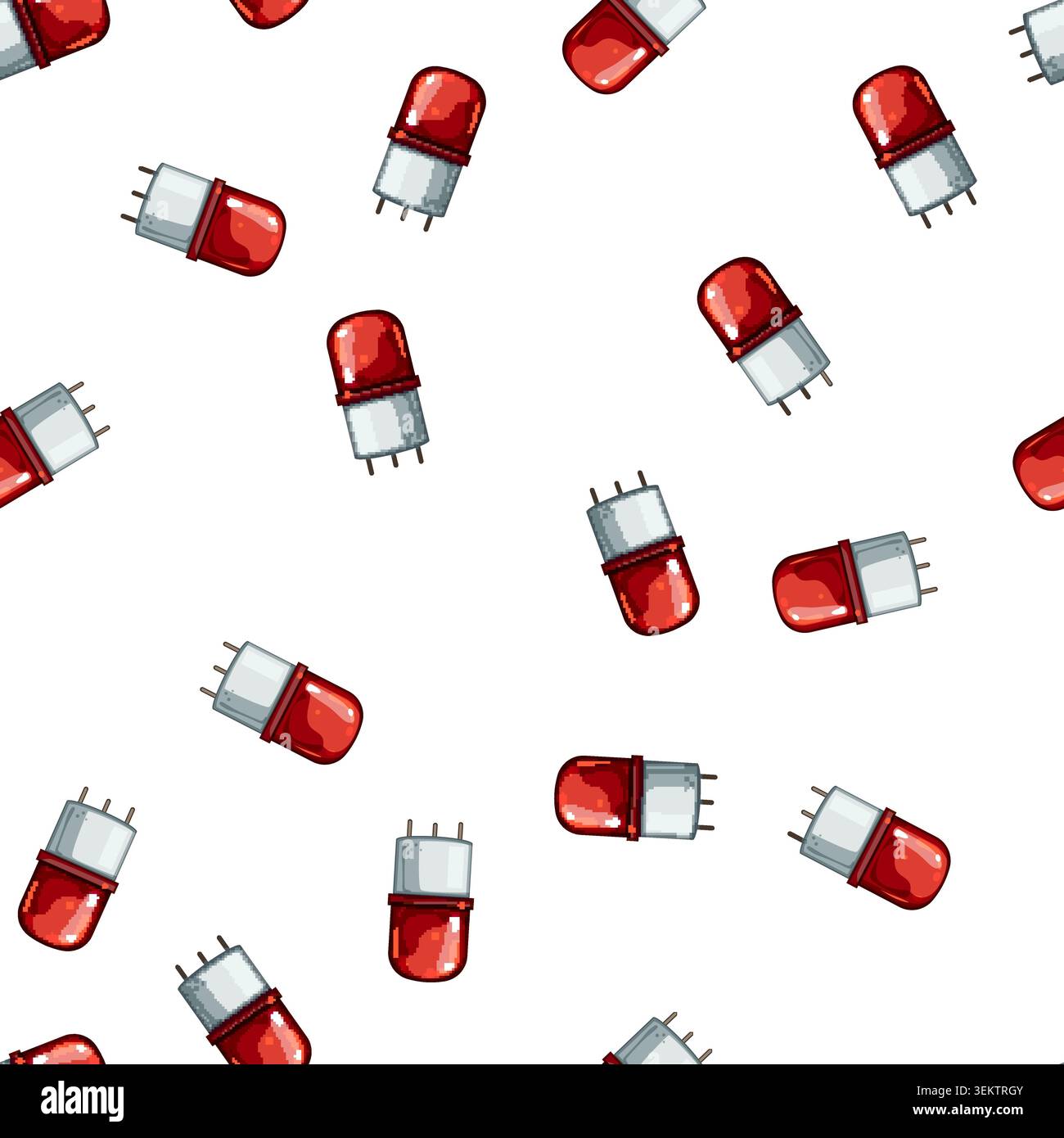 pattern siren siren cartoon vector Stock Vector