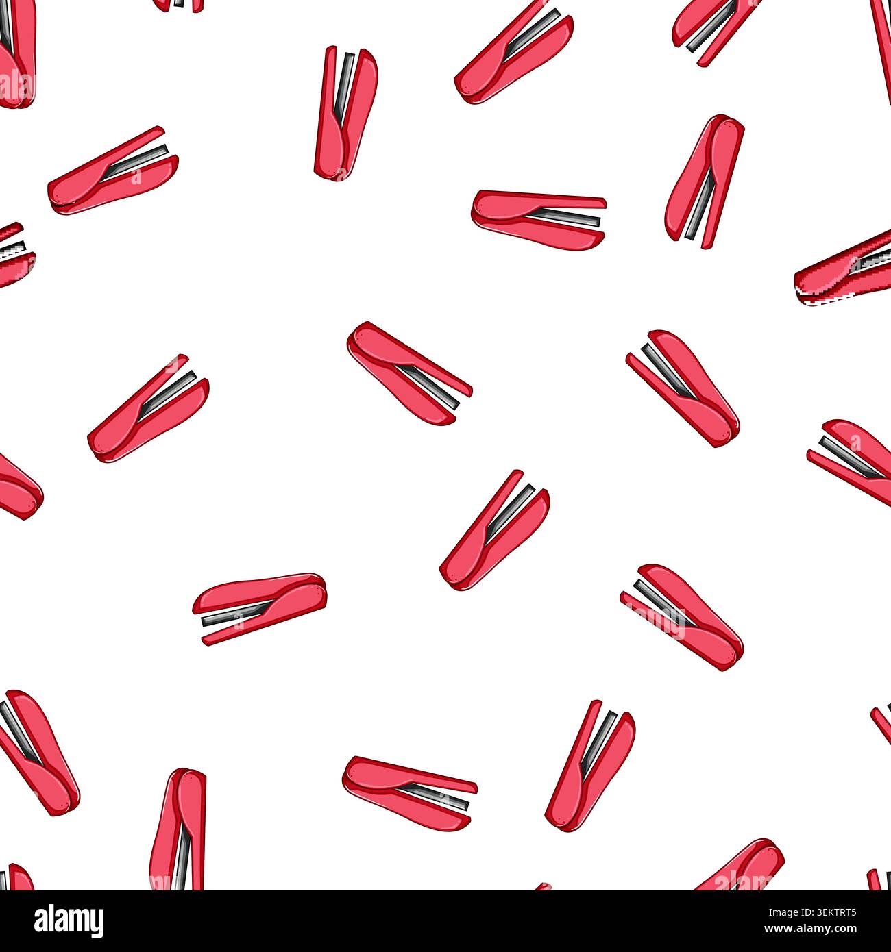 pattern industrial stapler cartoon vector Stock Vector