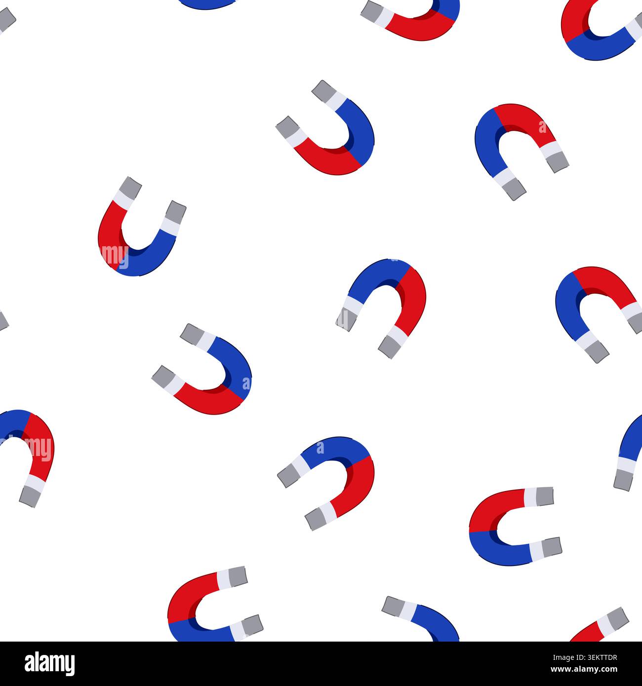 pattern electric magnet cartoon vector Stock Vector