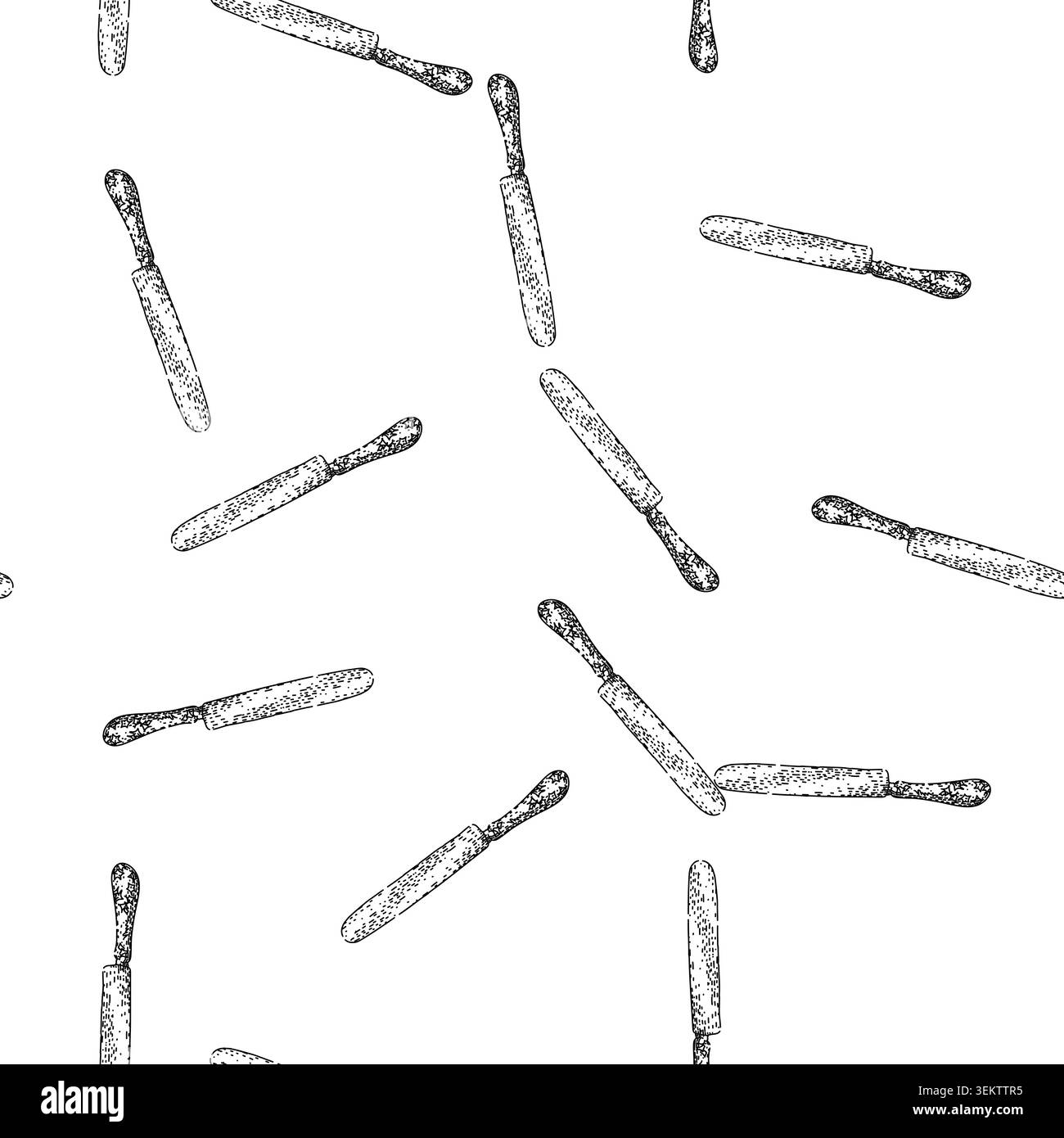 seamless pattern gift knife engraved silver sketch hand drawn Stock Vector