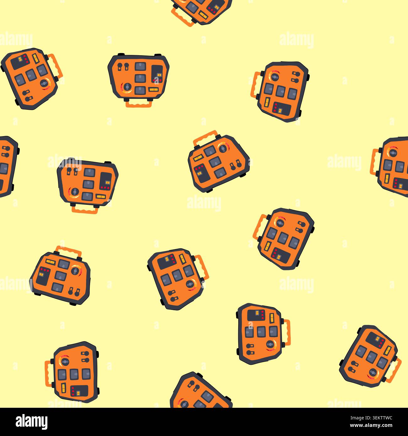 seamless pattern hydro electricity generator cartoon vector Stock Vector