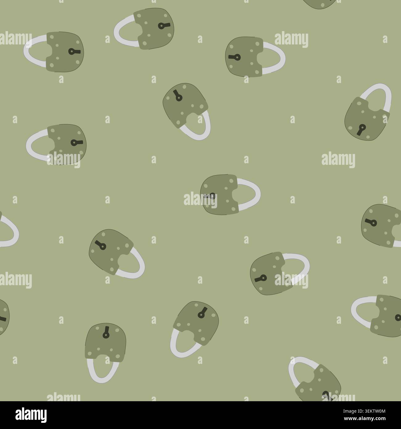 seamless pattern metal padlock vintage cartoon vector Stock Vector