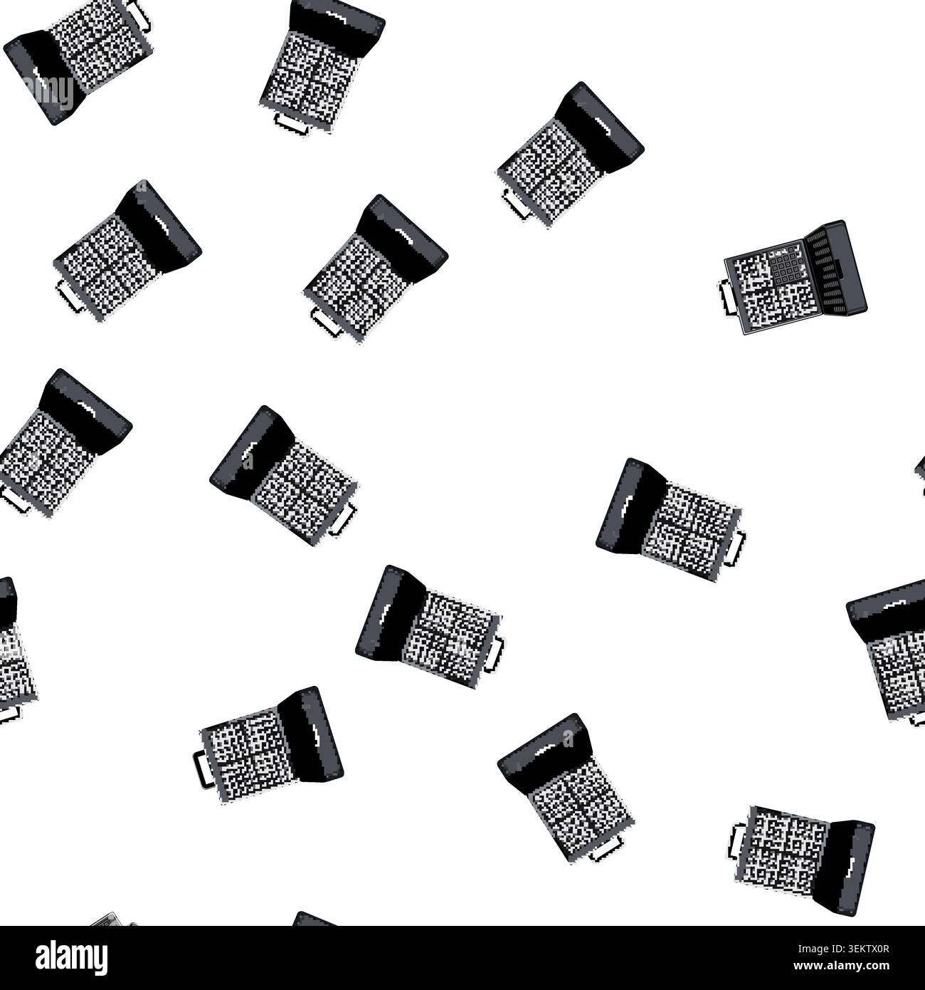 pattern dessert waffle iron cartoon vector Stock Vector