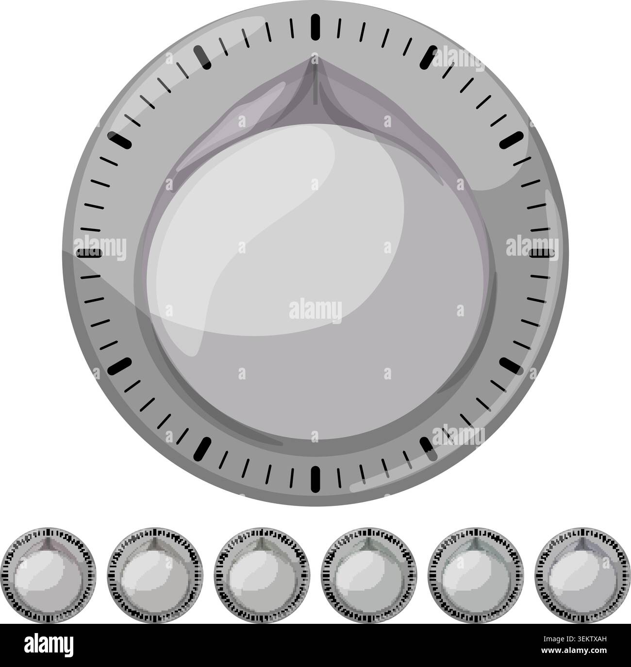 cooking kitchen timer clock cartoon vector graphic Stock Vector