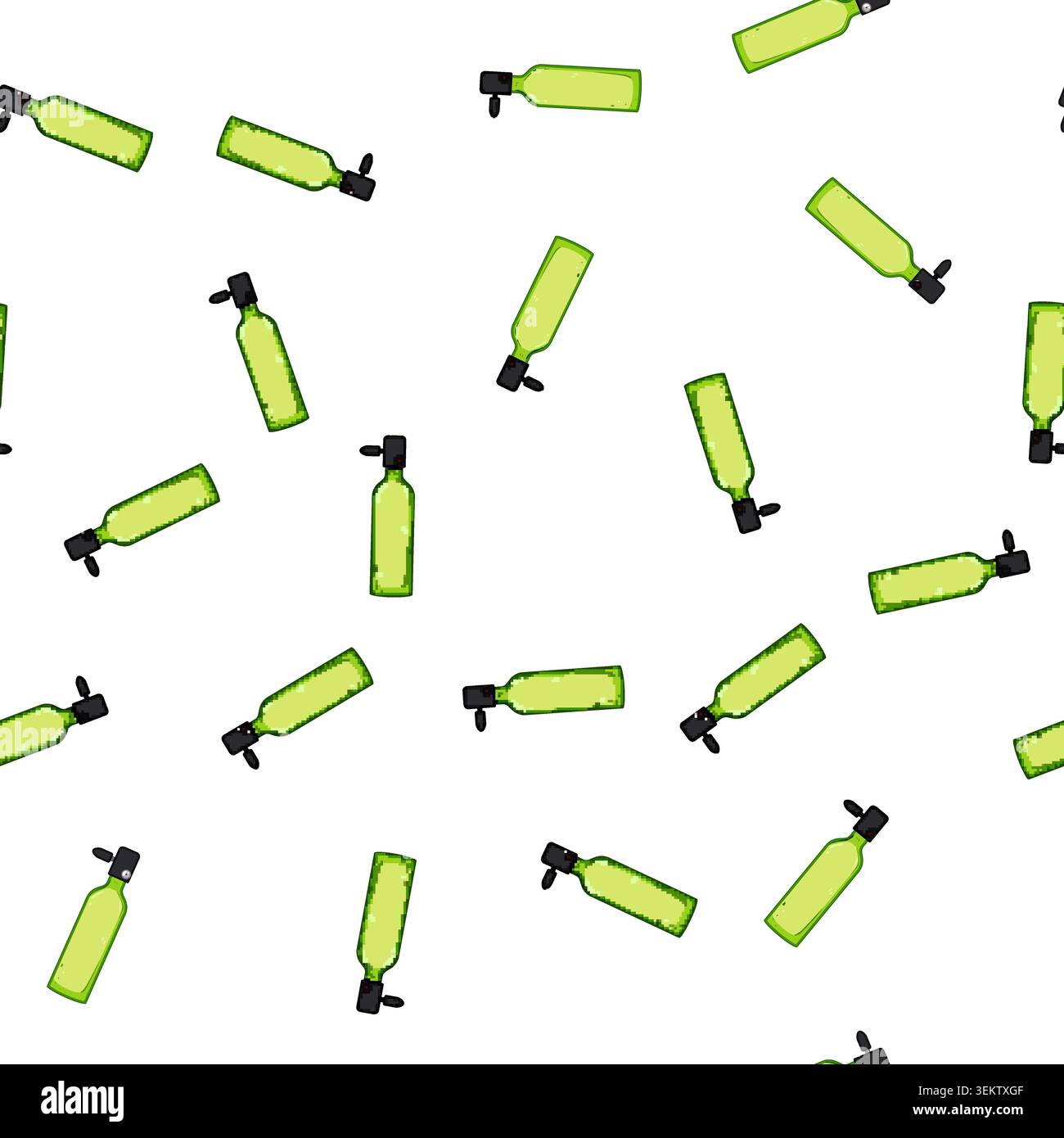 pattern black diving cylinder cartoon vector Stock Vector
