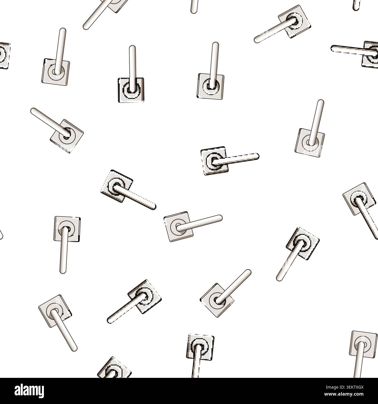 pattern Modern door handle providing simple access design Stock Vector
