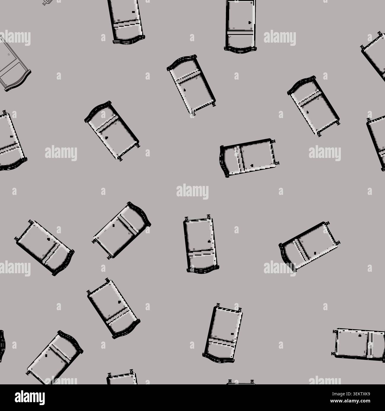 seamless pattern Package delivery lockbox providing secure mail service Stock Vector