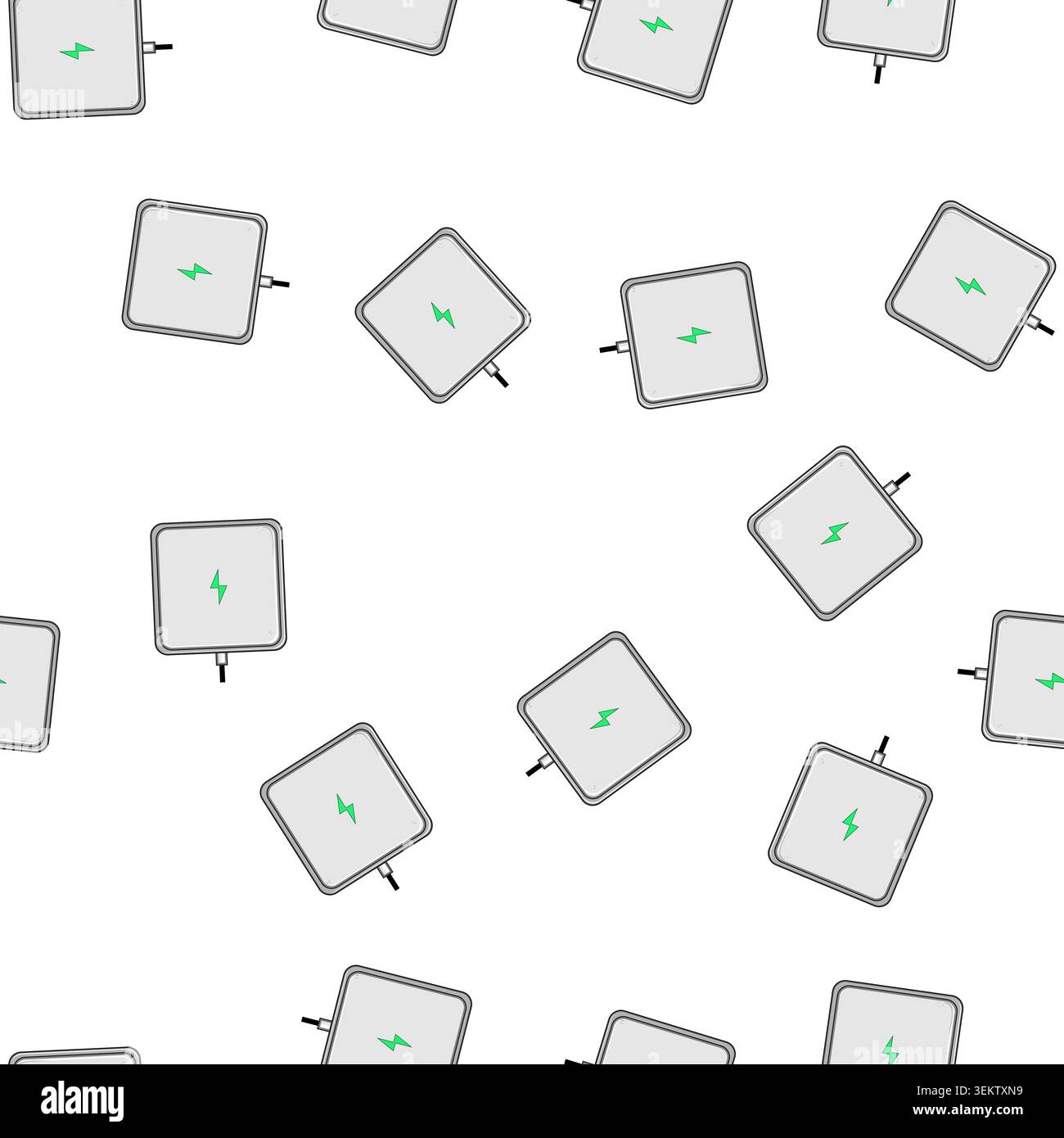 pattern qi charging pad wireless cartoon vector Stock Vector