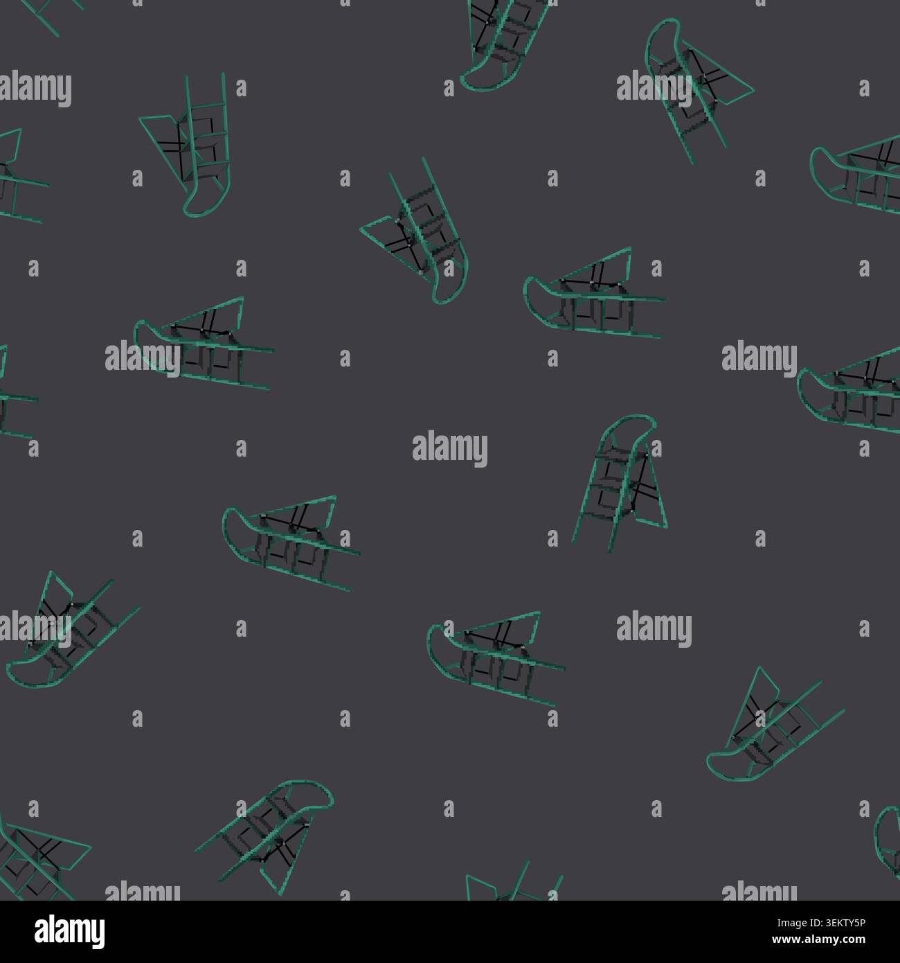 seamless pattern technician step ladder safety cartoon vector Stock Vector