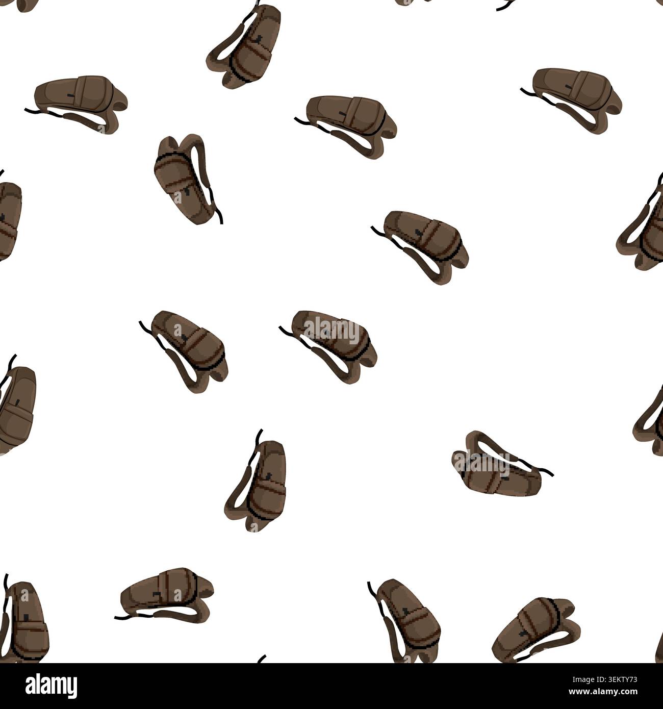 pattern adventure backpack camp cartoon vector Stock Vector