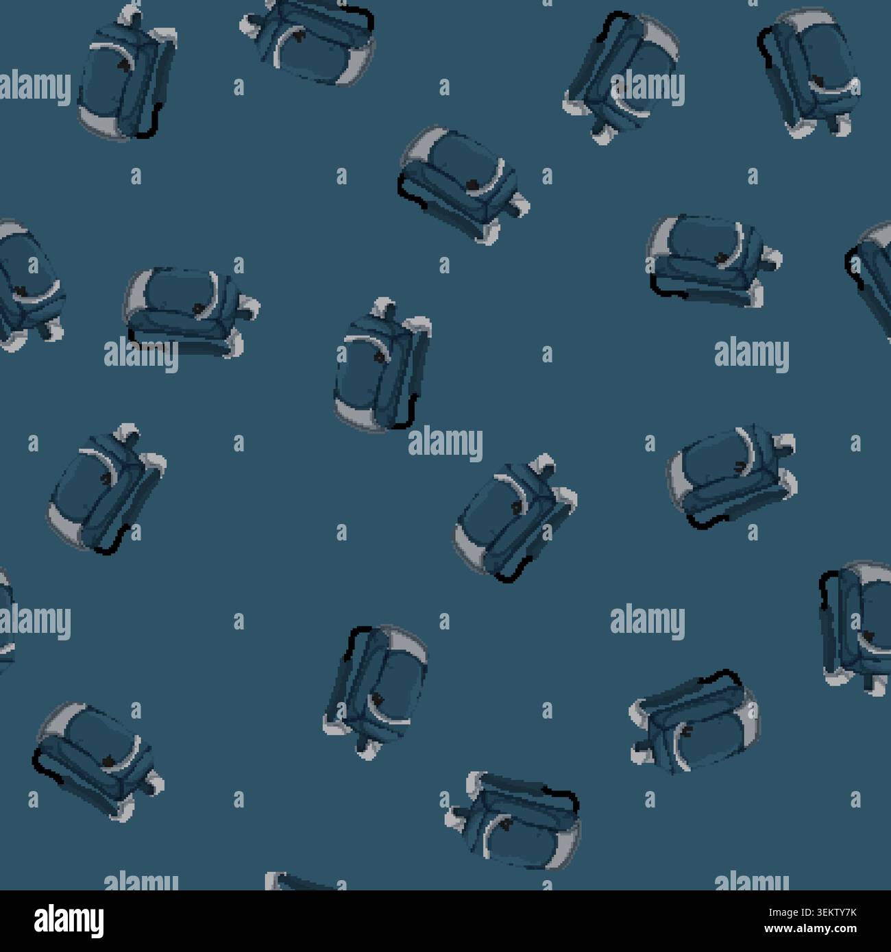 seamless pattern bag backpack camp cartoon vector Stock Vector