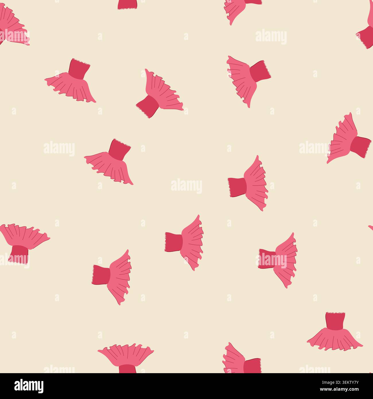 seamless pattern dance ballerina dress cartoon vector Stock Vector