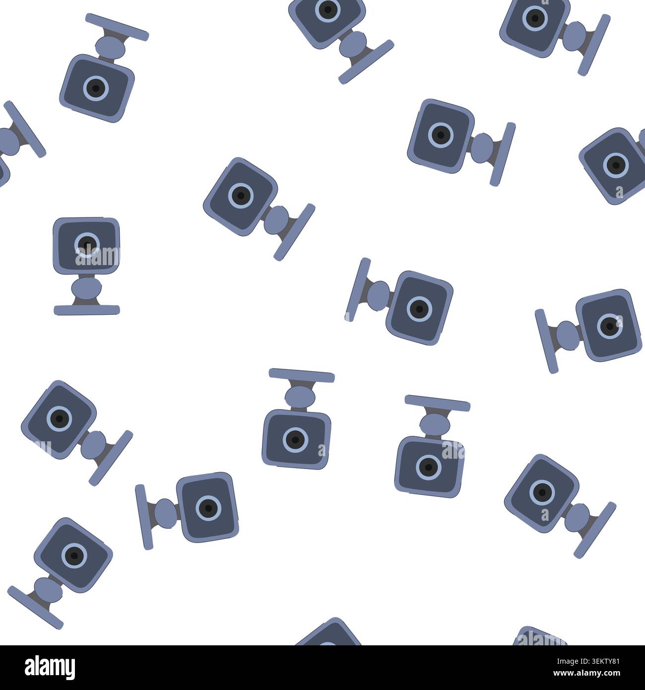 pattern control security camera cartoon vector Stock Vector