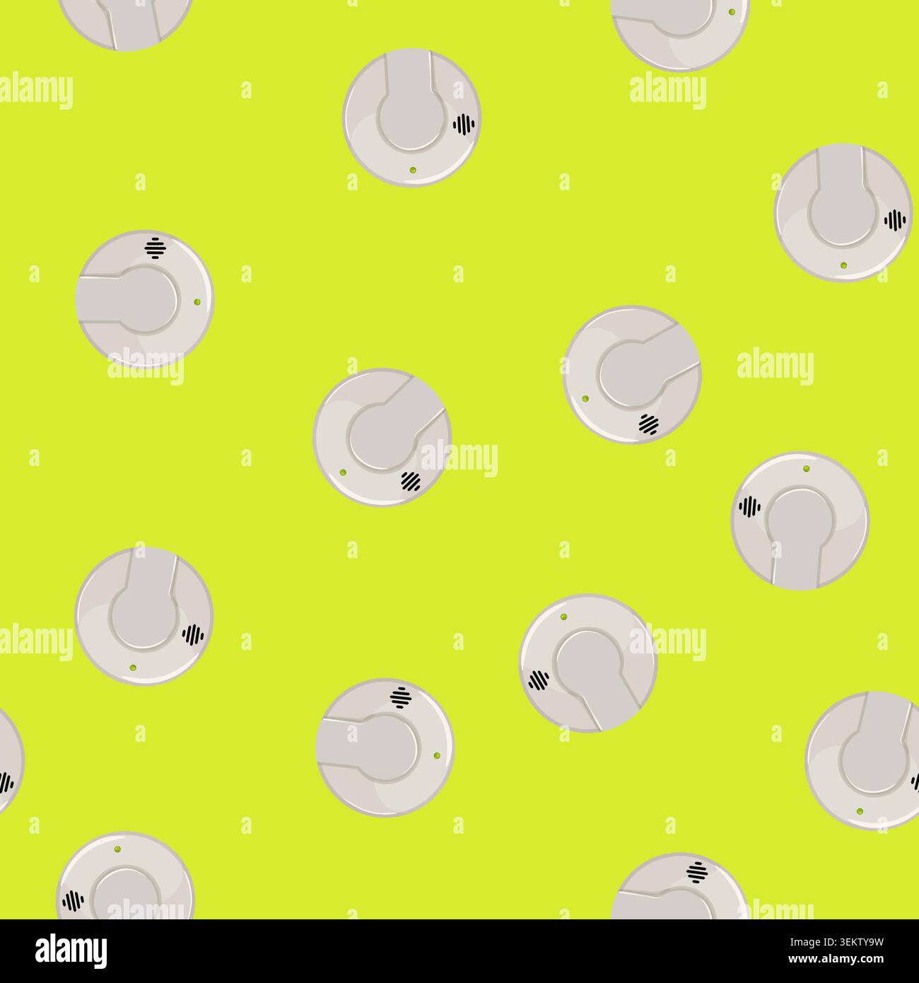 seamless pattern ceiling smoke detector cartoon vector Stock Vector