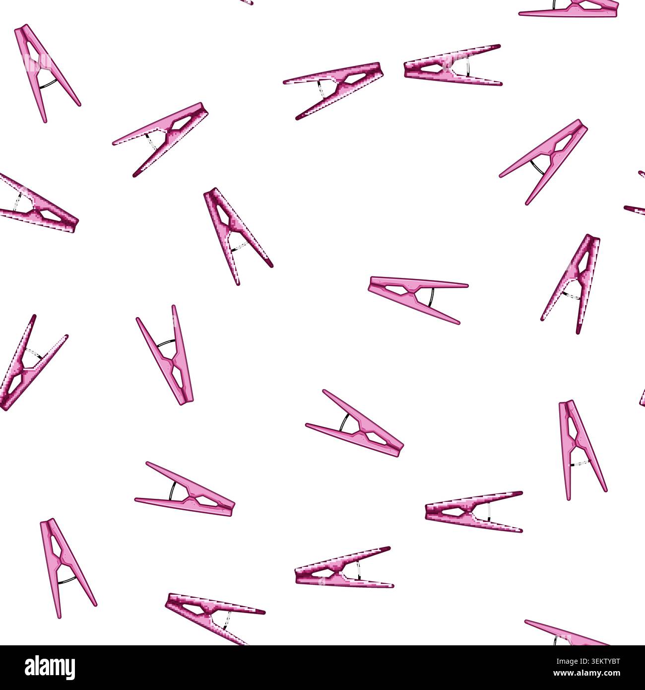 pattern laundry clothespin cartoon vector Stock Vector