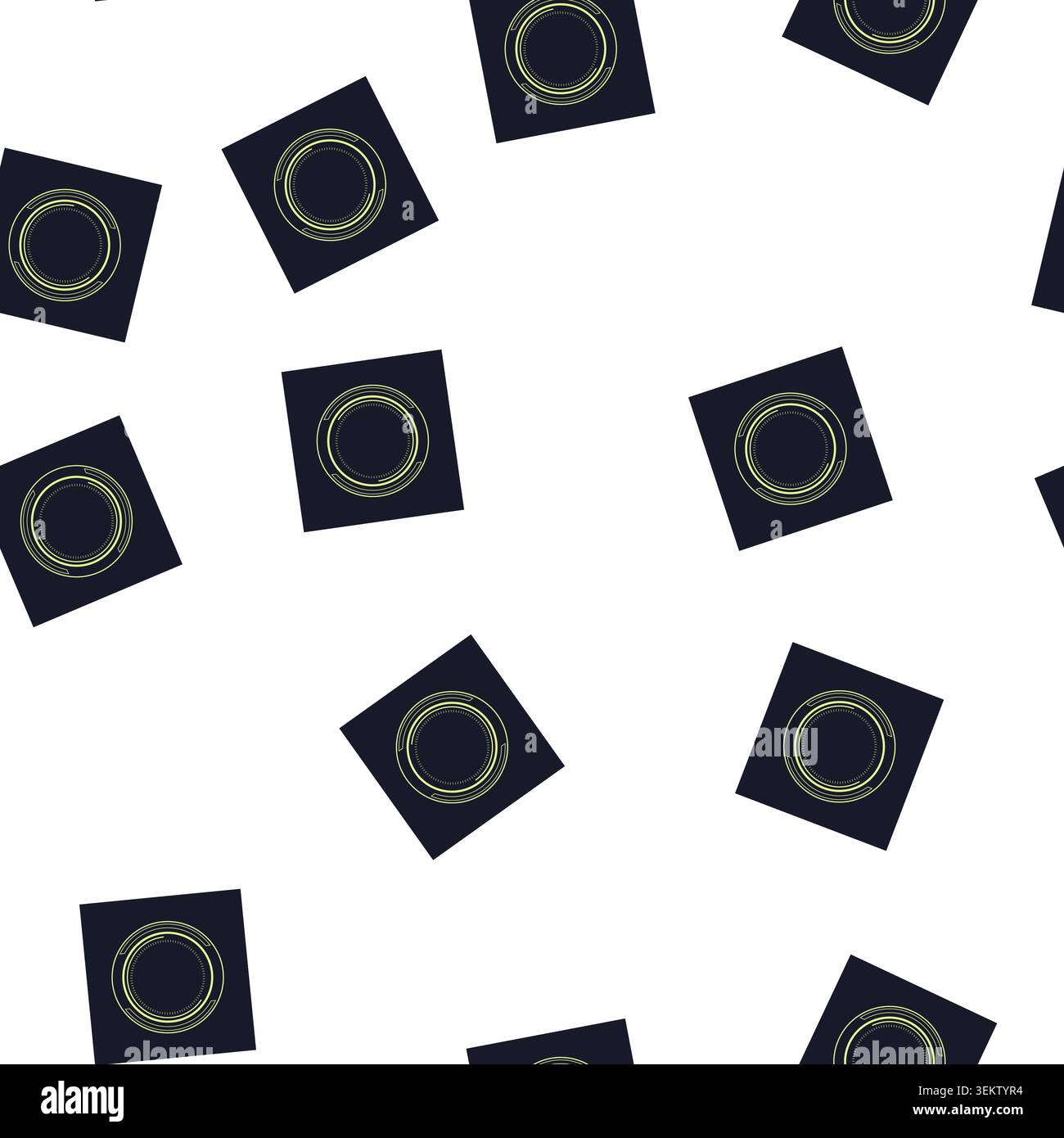 pattern hologram hud round frame cartoon vector Stock Vector
