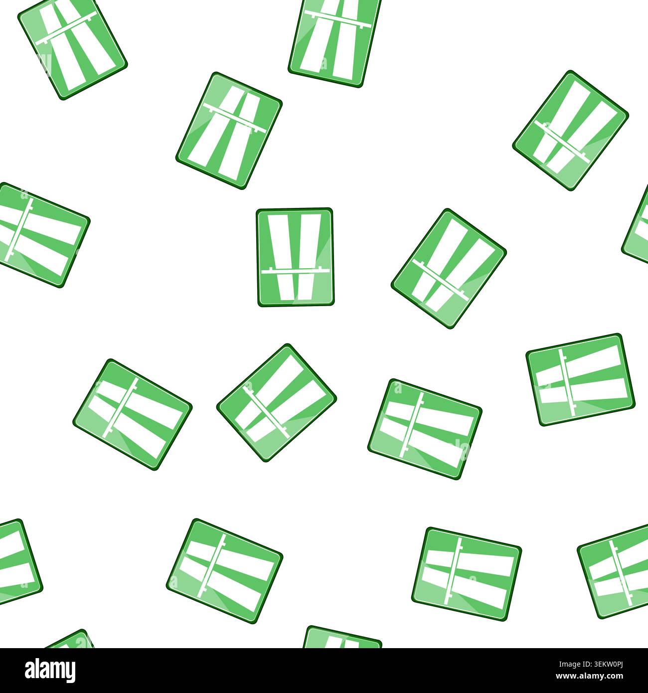 pattern intersection road sign cartoon vector Stock Vector