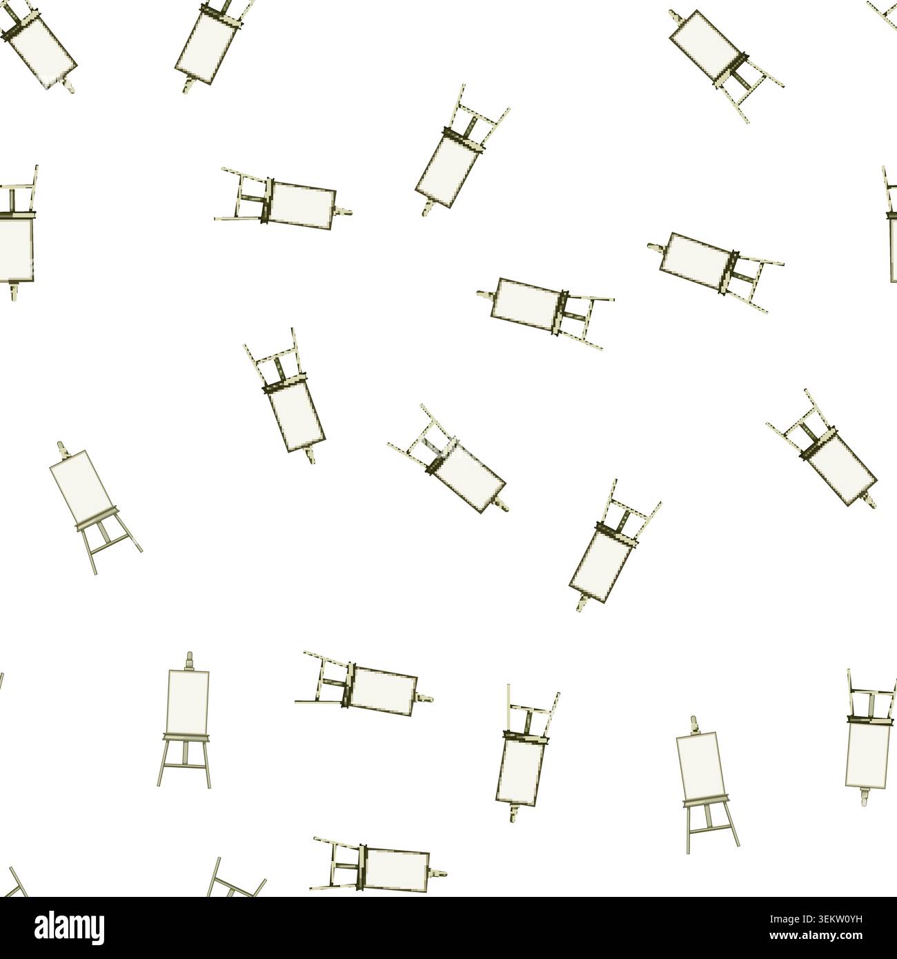 pattern stand easel cartoon vector Stock Vector
