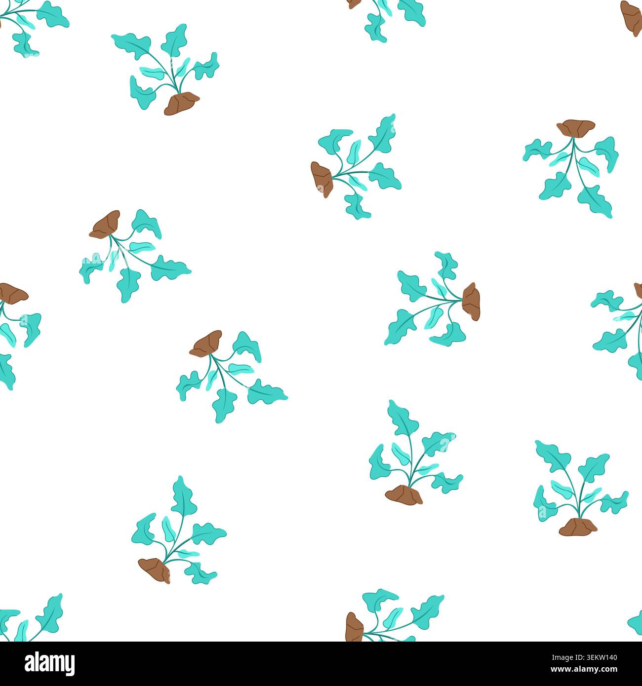 pattern seaweed aquarium plant cartoon vector Stock Vector
