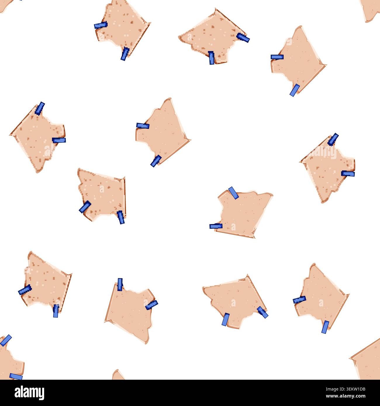 pattern message pinned torn paper notes cartoon vector Stock Vector