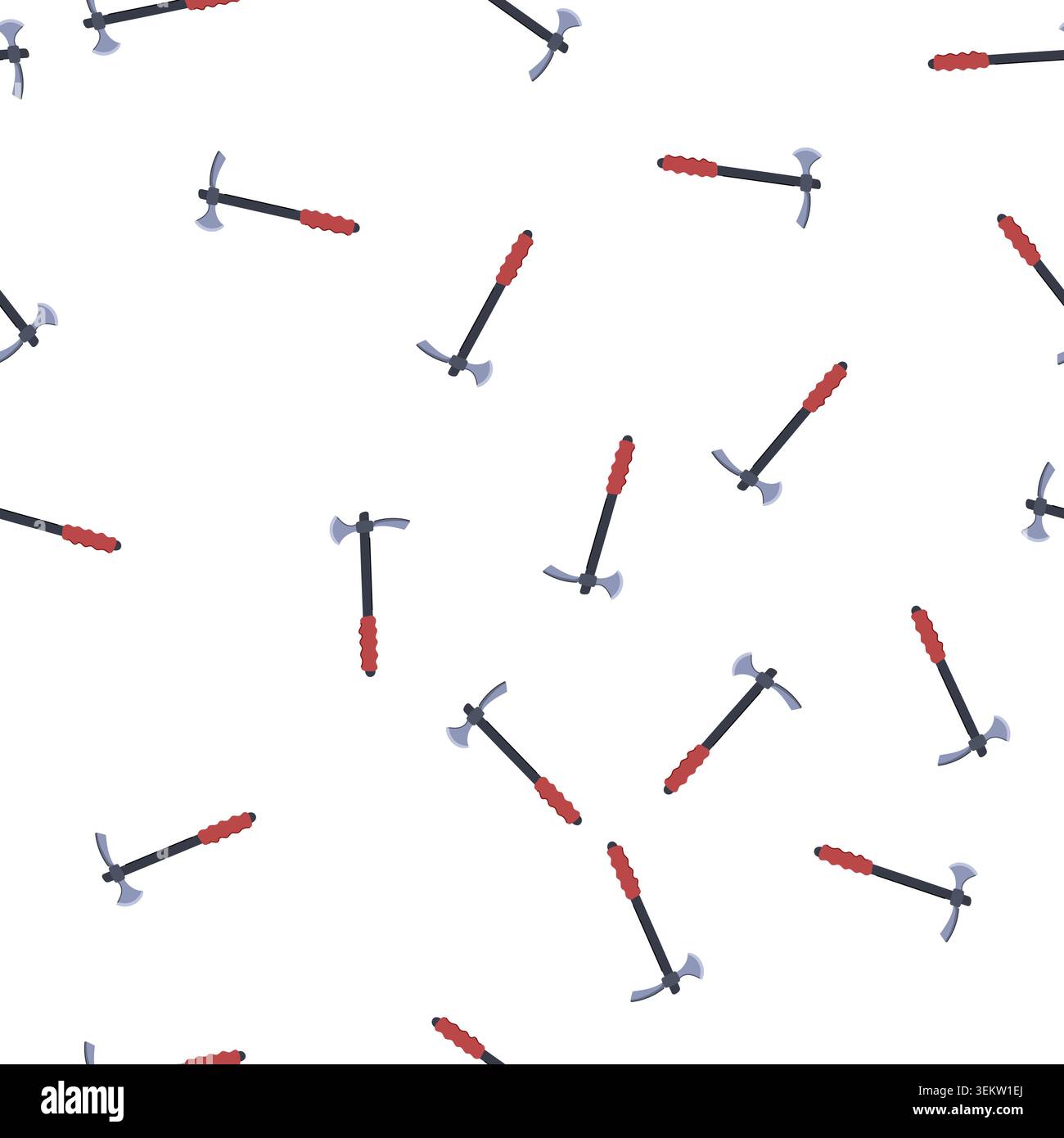 pattern silhouette pickaxe cartoon vector Stock Vector