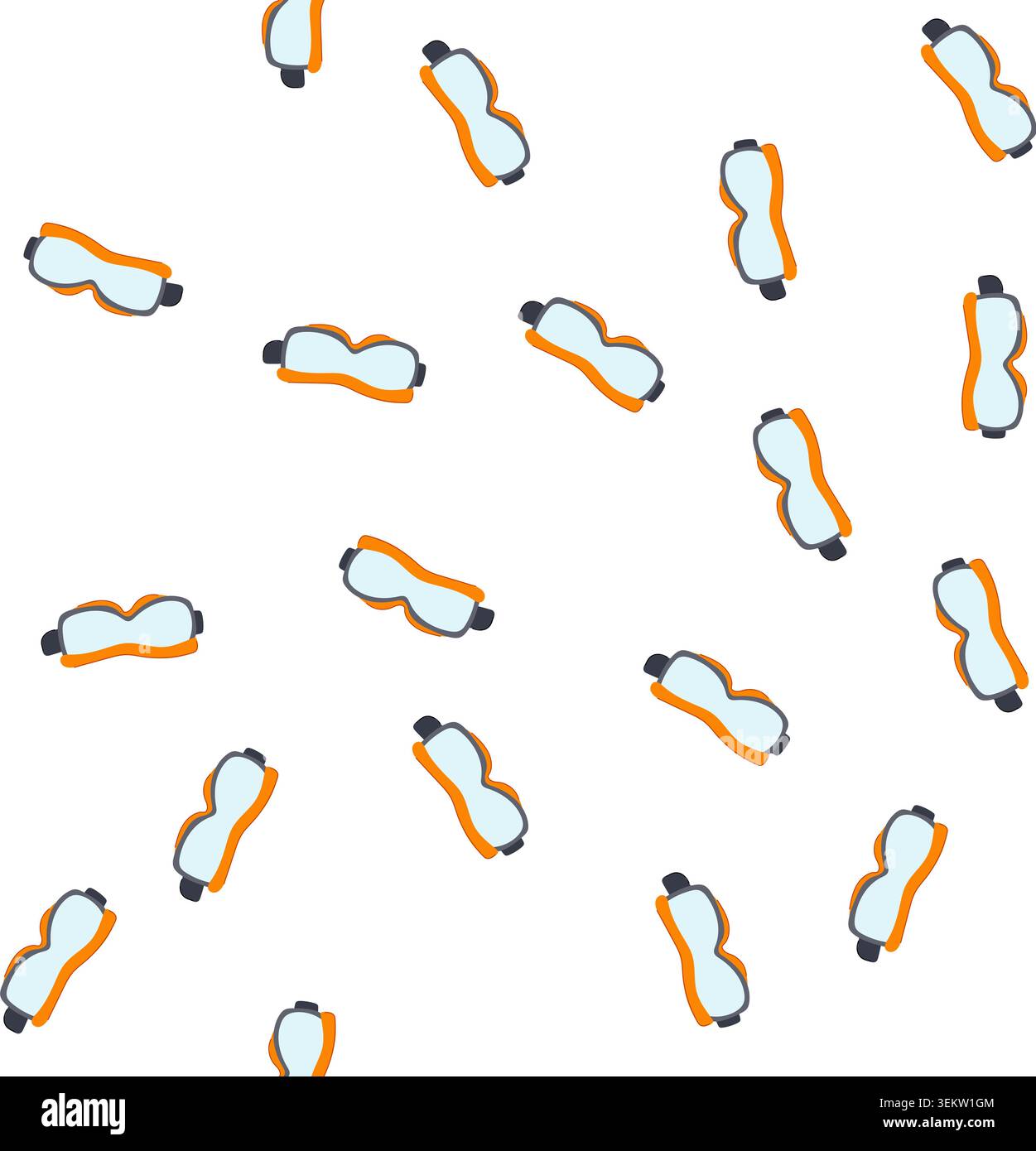pattern work safety goggles cartoon vector Stock Vector