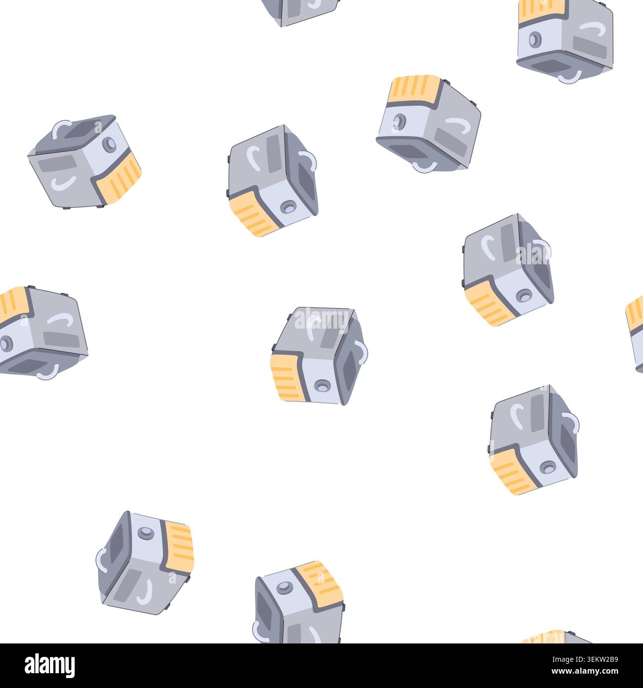 pattern healthy fryer cooking cartoon vector Stock Vector