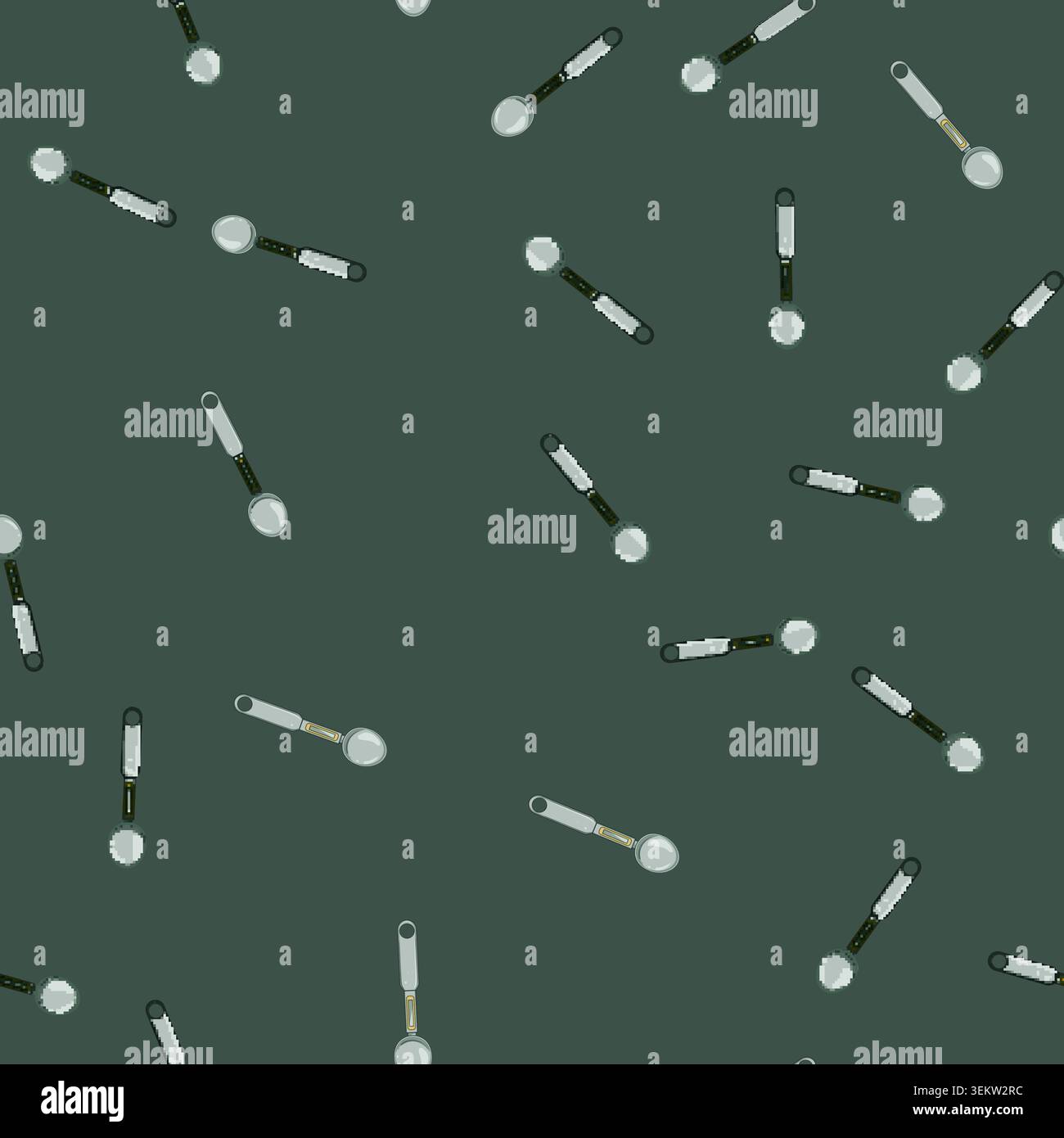 seamless pattern utensil smart spoon cartoon vector Stock Vector