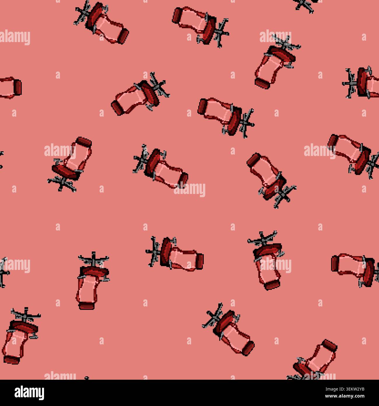 seamless pattern r game chair cartoon vector Stock Vector