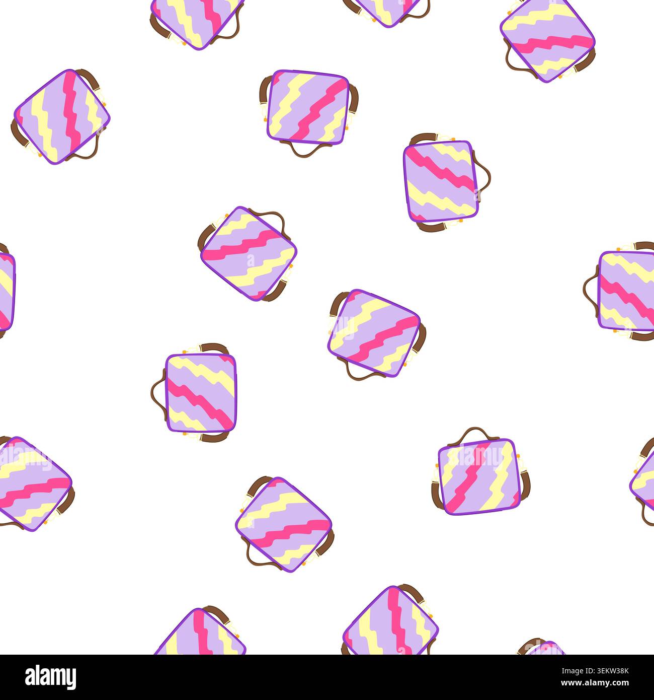 pattern toiletry cosmetic pouch cartoon vector Stock Vector