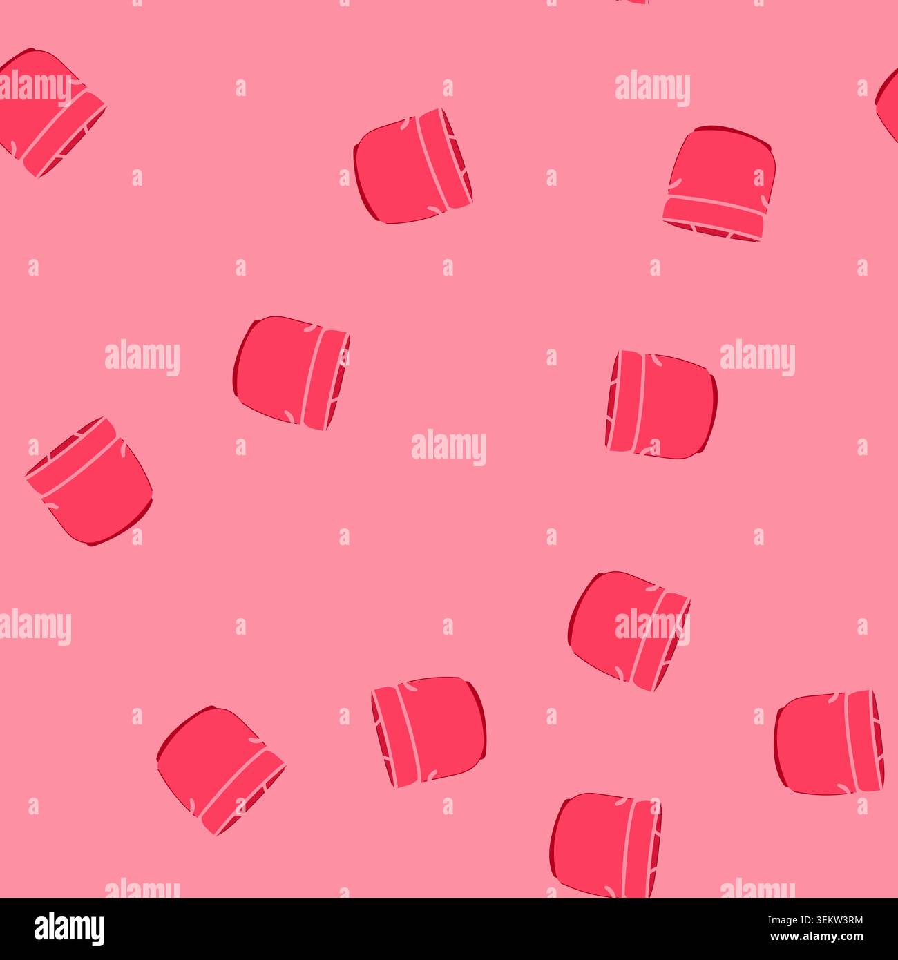 seamless pattern vegetables steamer pot cartoon vector Stock Vector