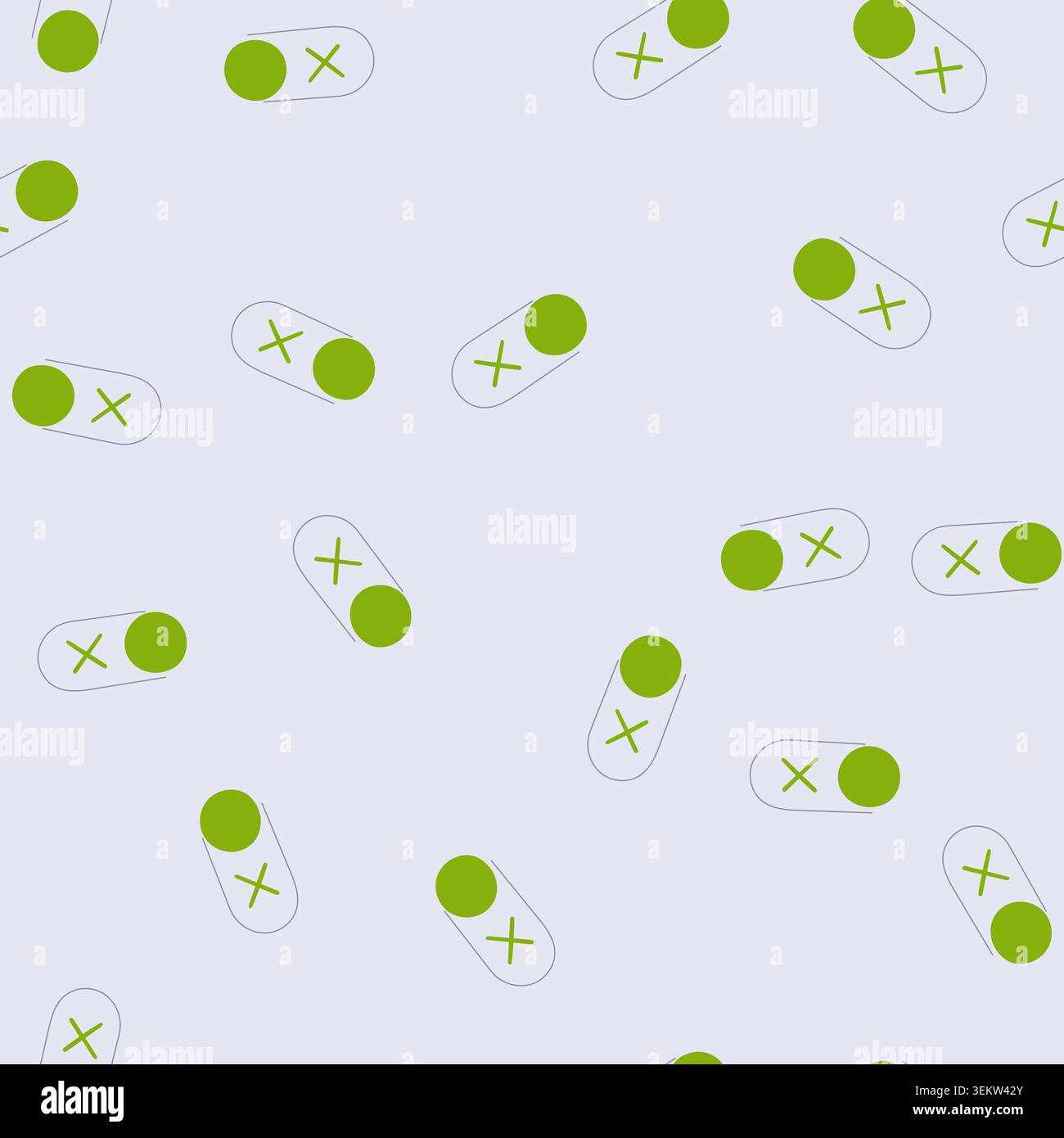 seamless pattern digital toggle switch indicating on status controlling options Stock Vector