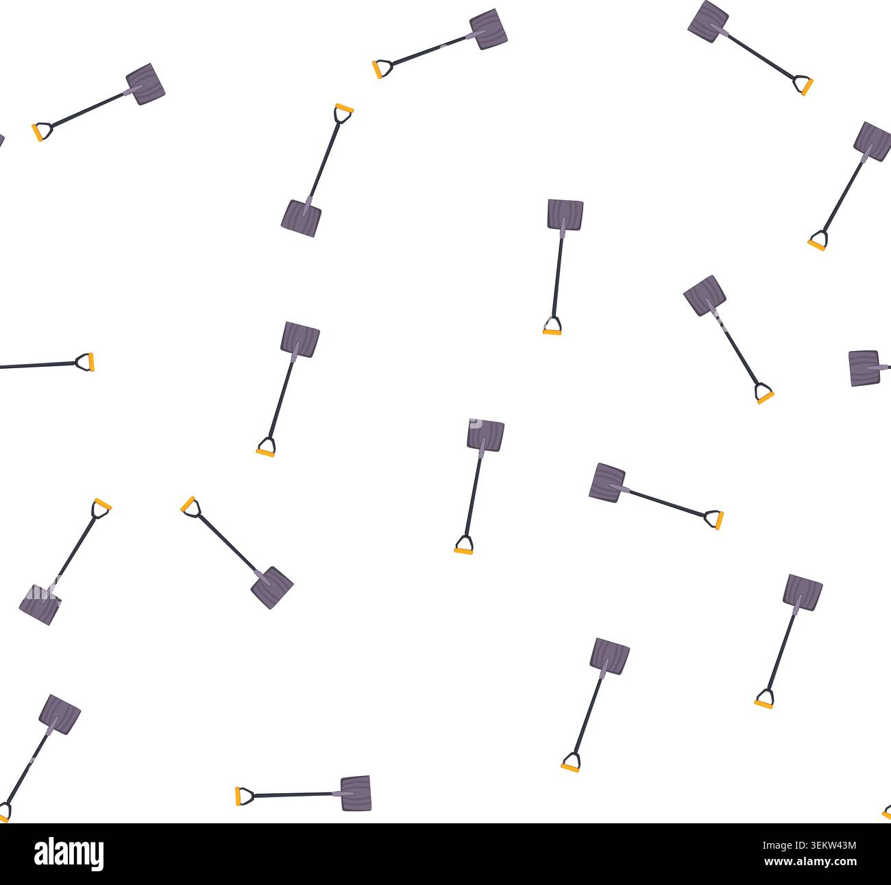 pattern garden shovel cartoon vector Stock Vector
