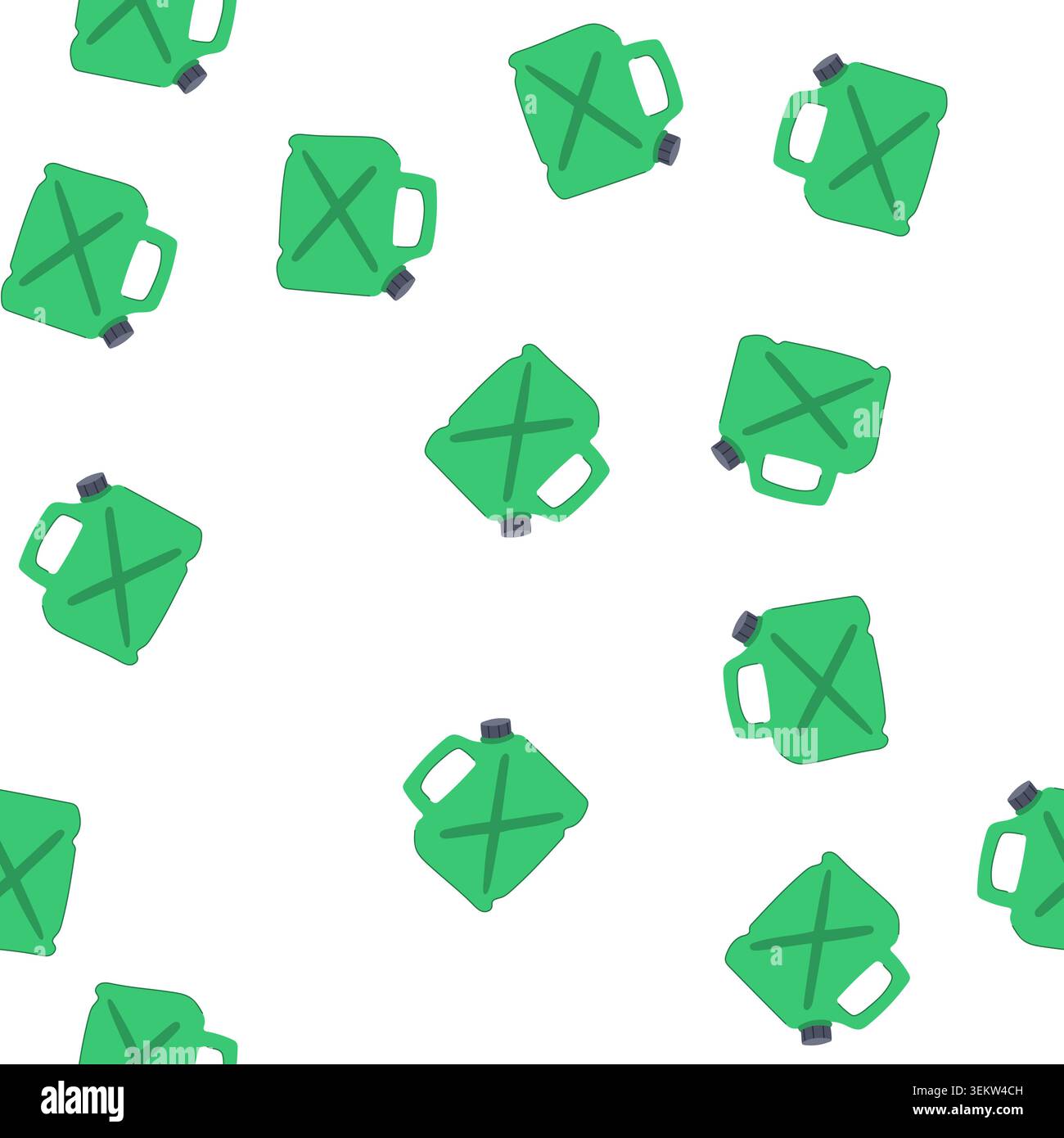 pattern gasoline fuel can cartoon vector Stock Vector