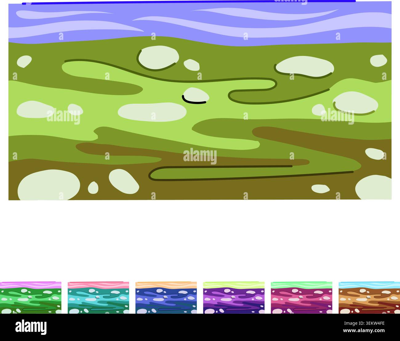 Underground soil layers displaying earth structure with water graphic Stock Vector