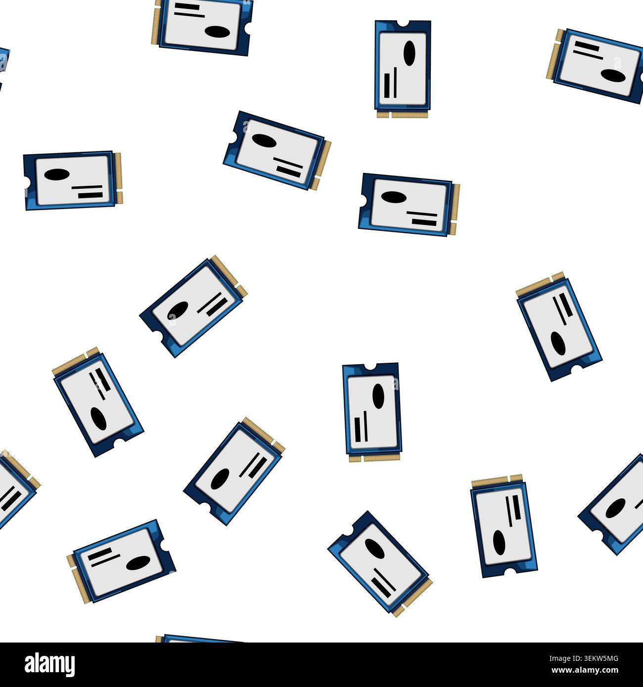 pattern hardware ssd storage cartoon vector Stock Vector