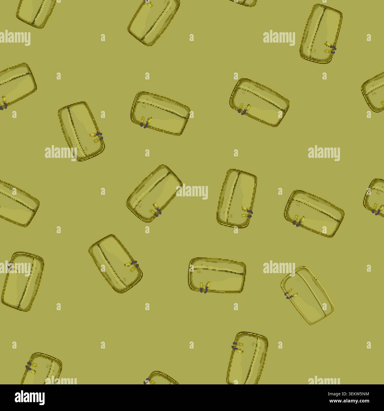 seamless pattern student pencil case cartoon vector Stock Vector