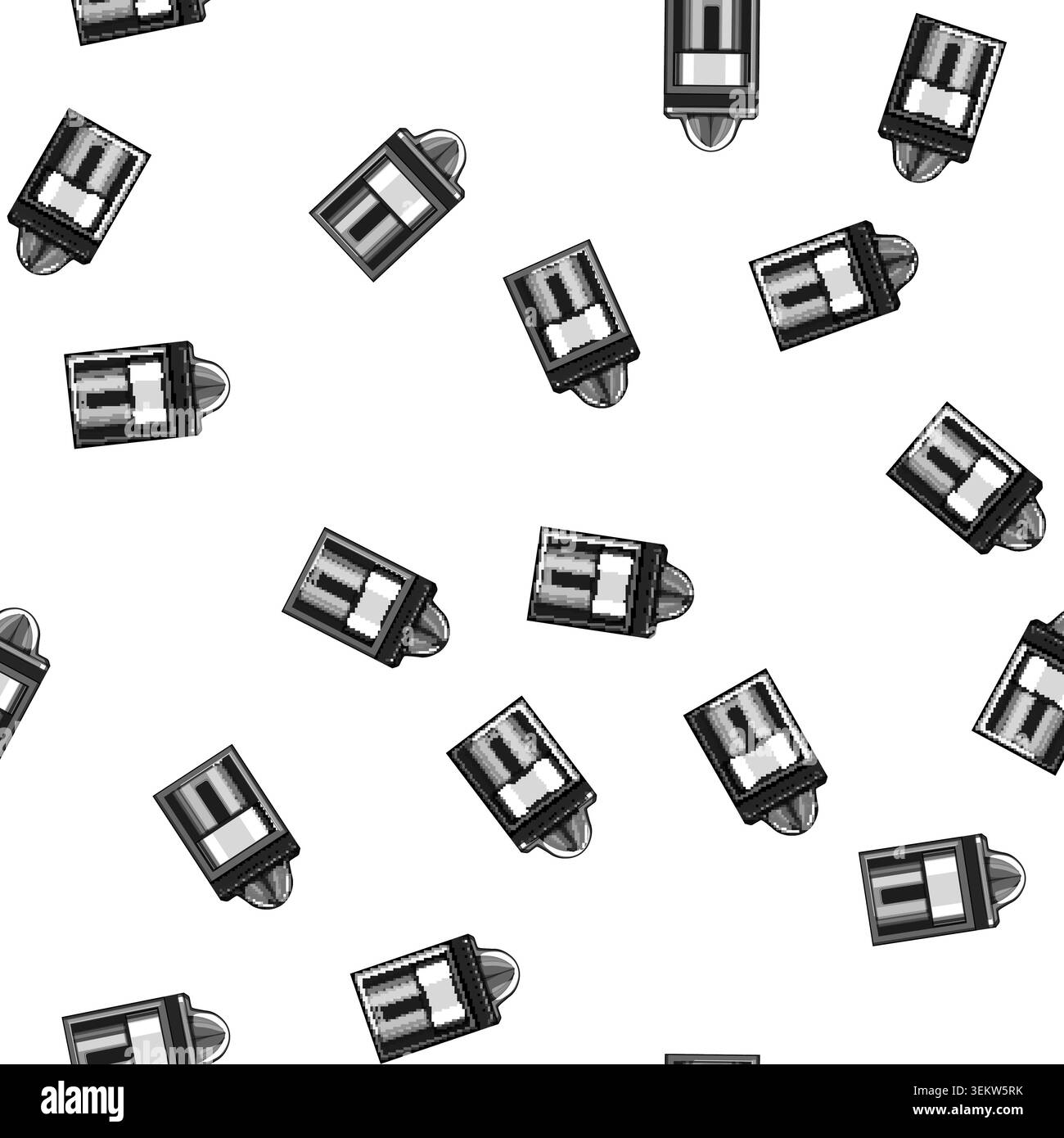 pattern machine juicer kitchen cartoon vector Stock Vector