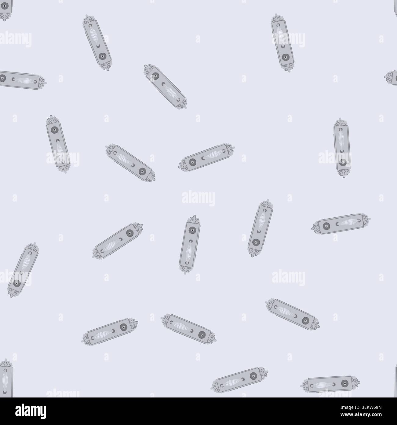 seamless pattern open door handle cartoon vector Stock Vector
