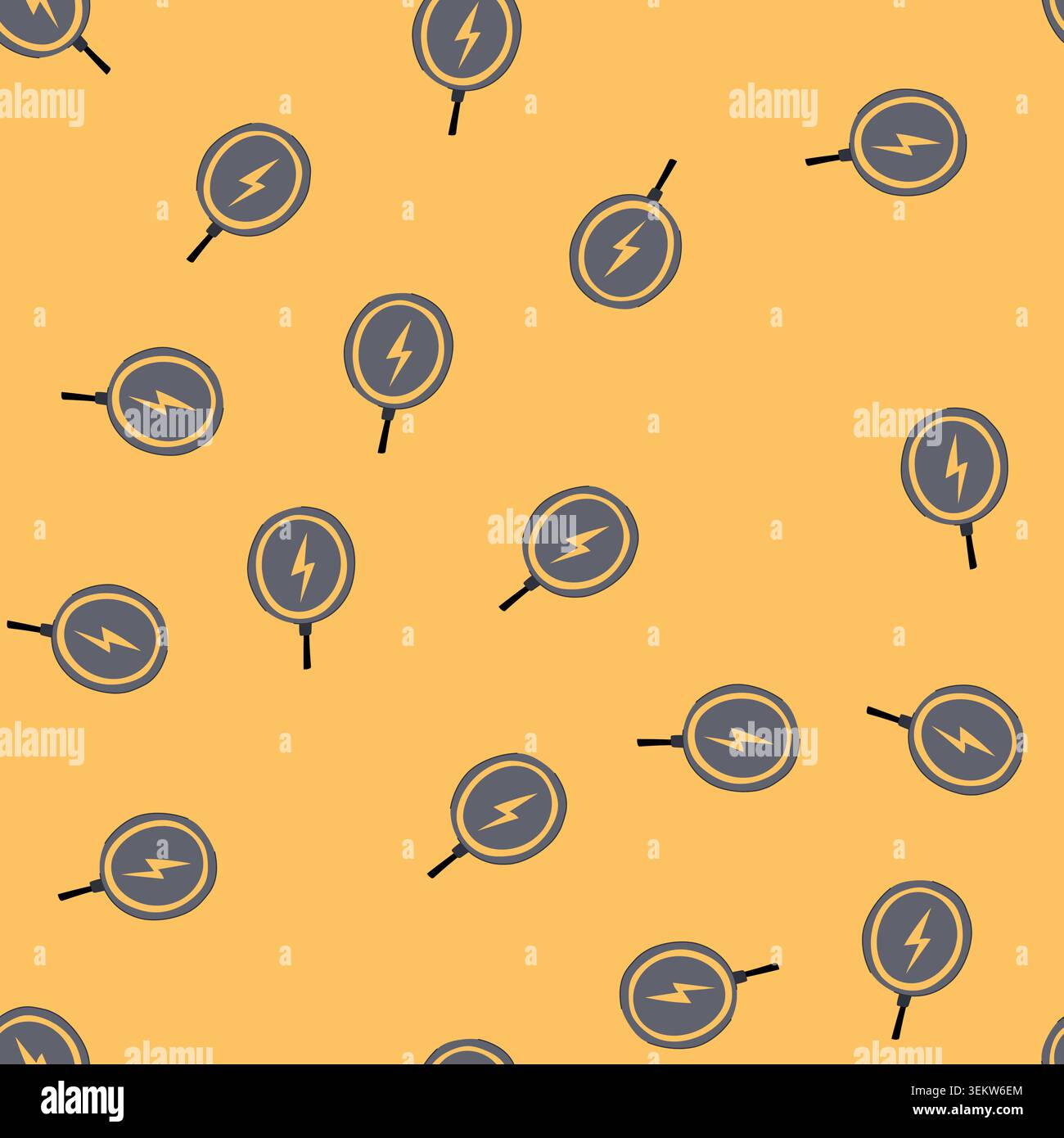 seamless pattern portable wireless laptop charger cartoon vector Stock Vector